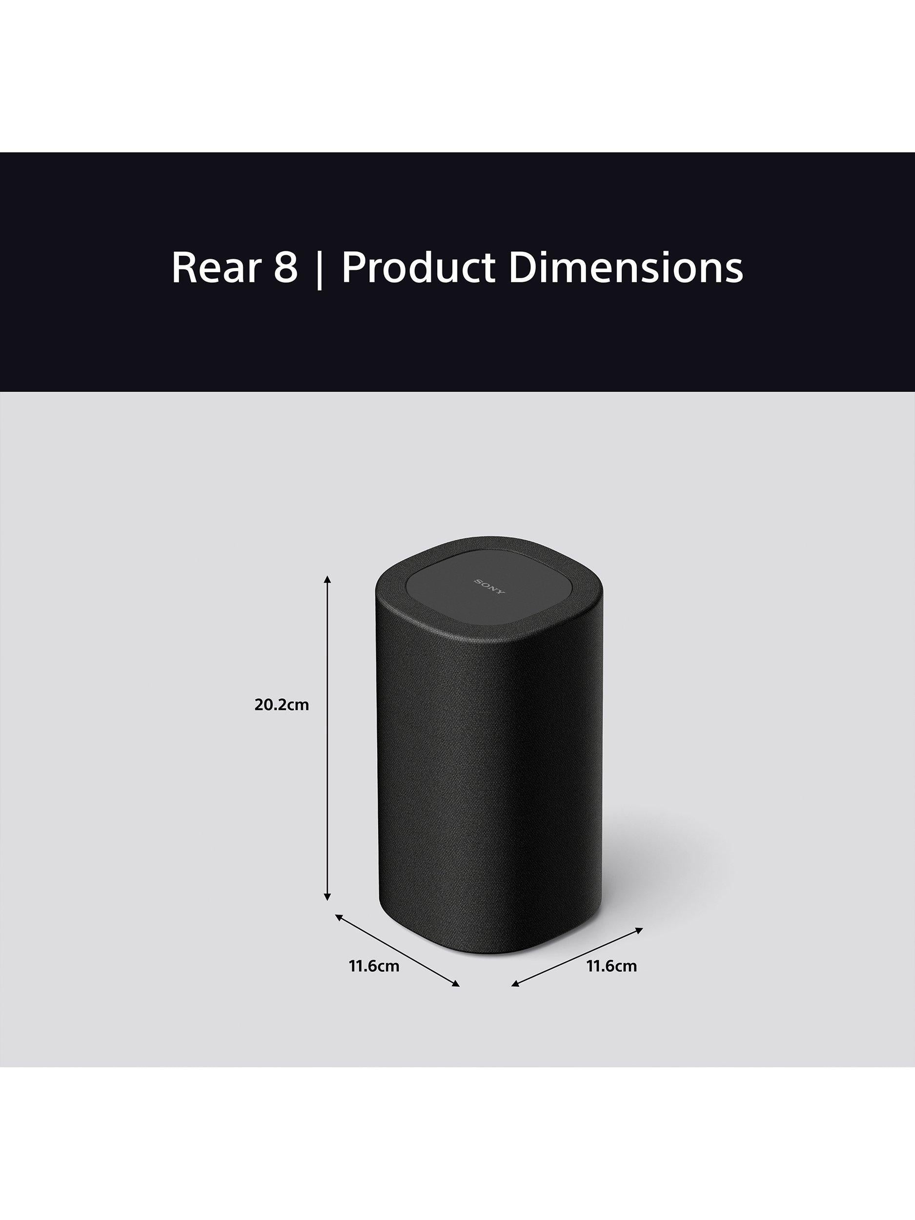 Bravia Theatre Rear 8 SA-RS8 Wireless Rear Speakers, Black