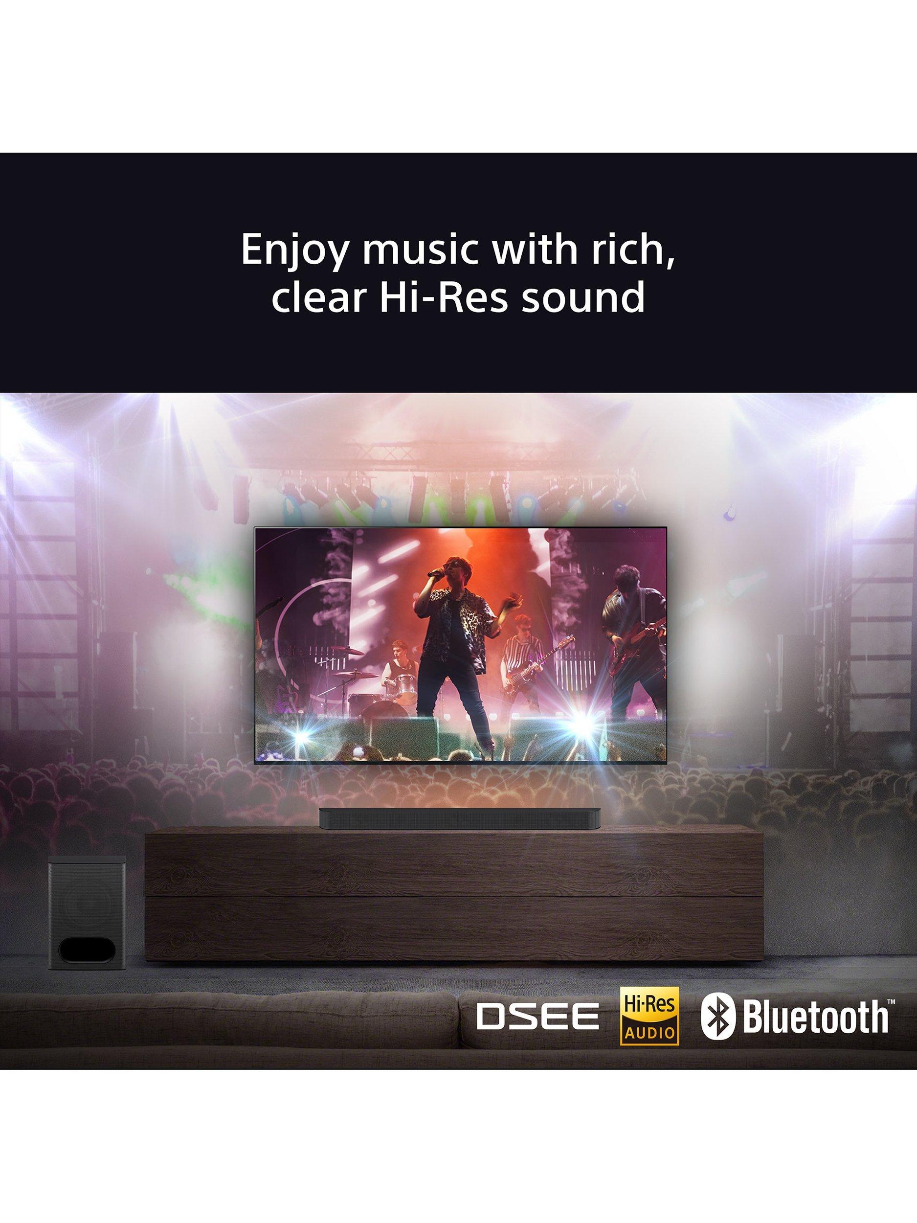 Bravia Theatre System 6 HT-S60 Bluetooth Soundbar with Wireless Subwoofer & Rear Speakers, Dolby Atmos & DTS:X, Black