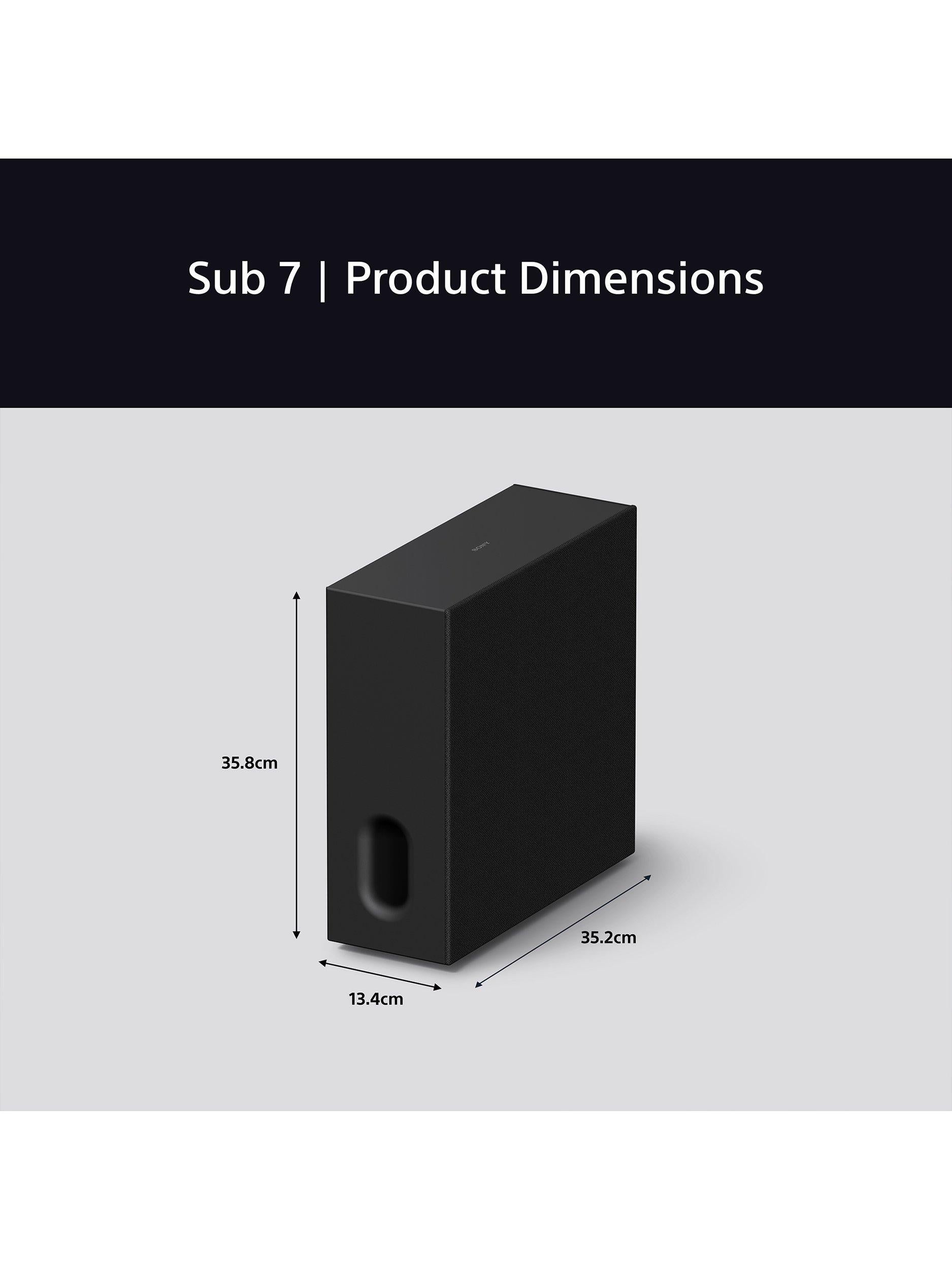 Bravia Theatre Sub 7 SA-SW7 Wireless Subwoofer, Black
