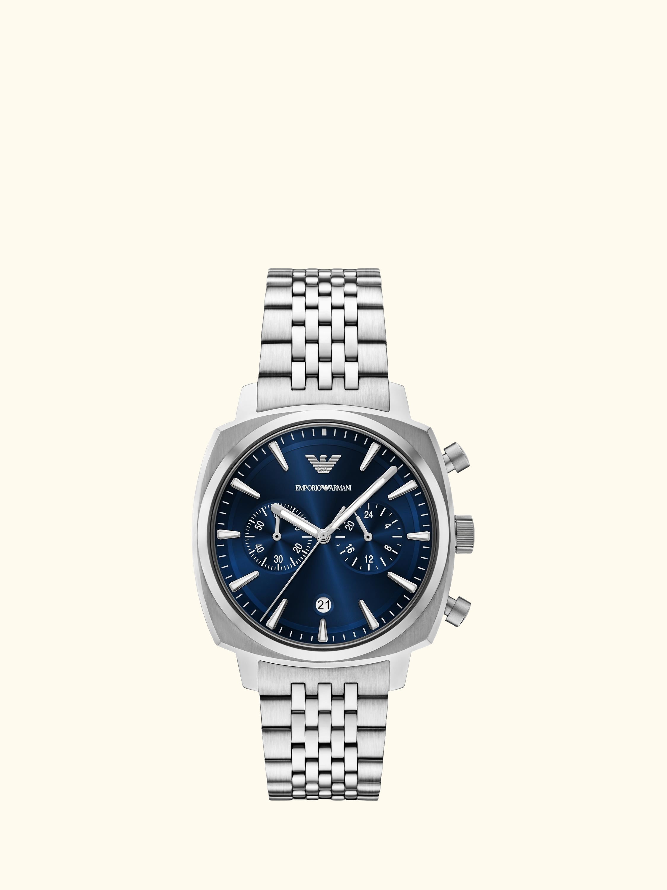 AR11688 Men's Chronograph Bracelet Strap Watch, Blue