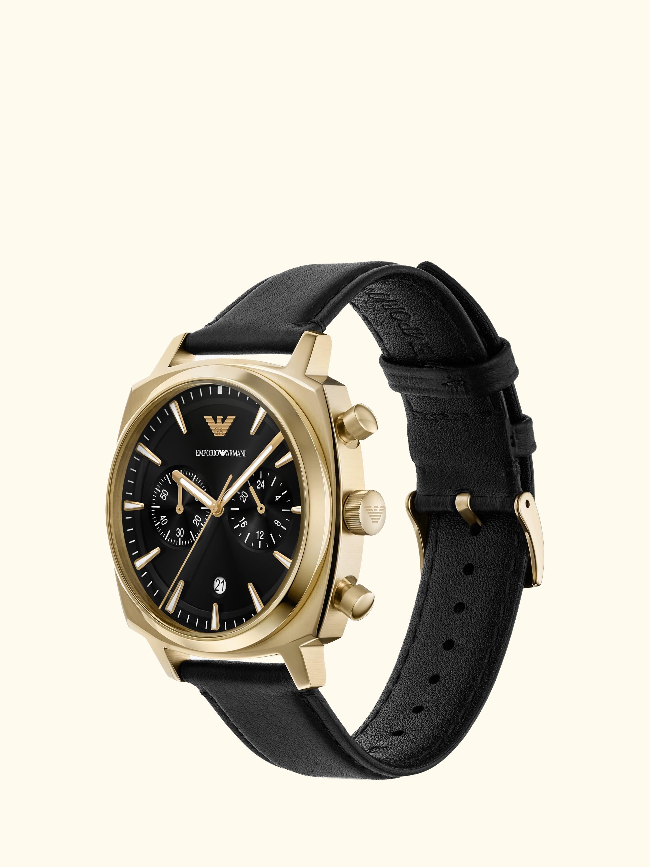 AR11690 Men's Chronograph Watch, Black