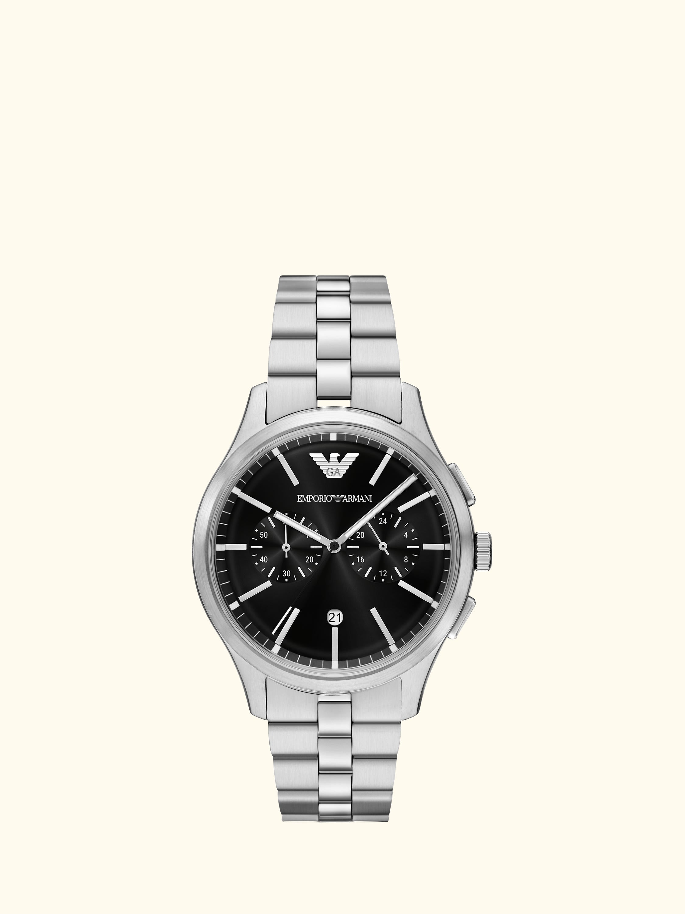 AR11691 Men's Chronograph Bracelet Strap Watch, Black