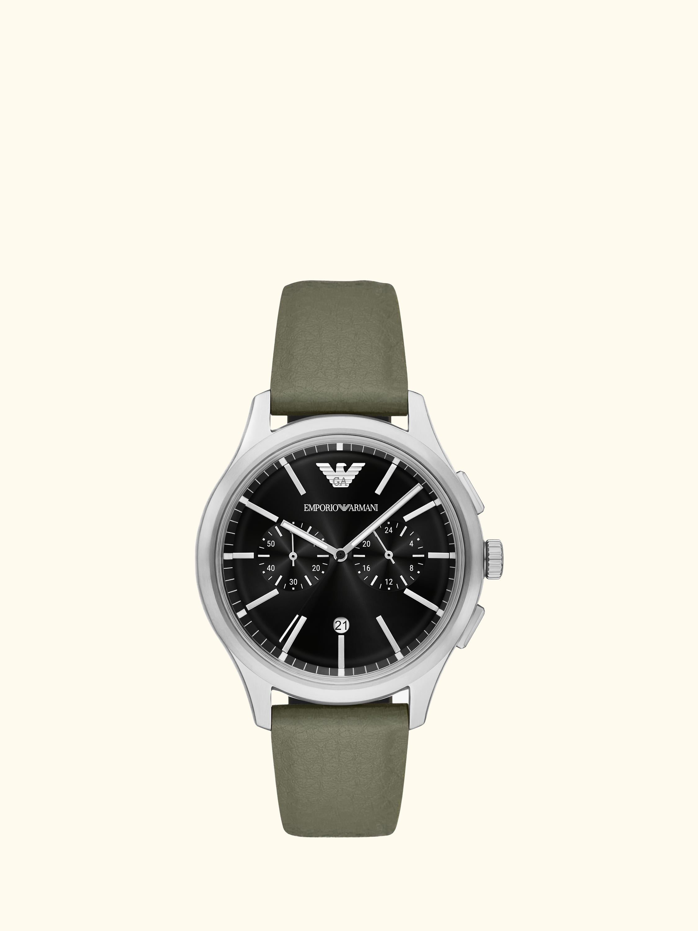 AR11693 Men's Stainless Steel Mirum Strap Watch, Green