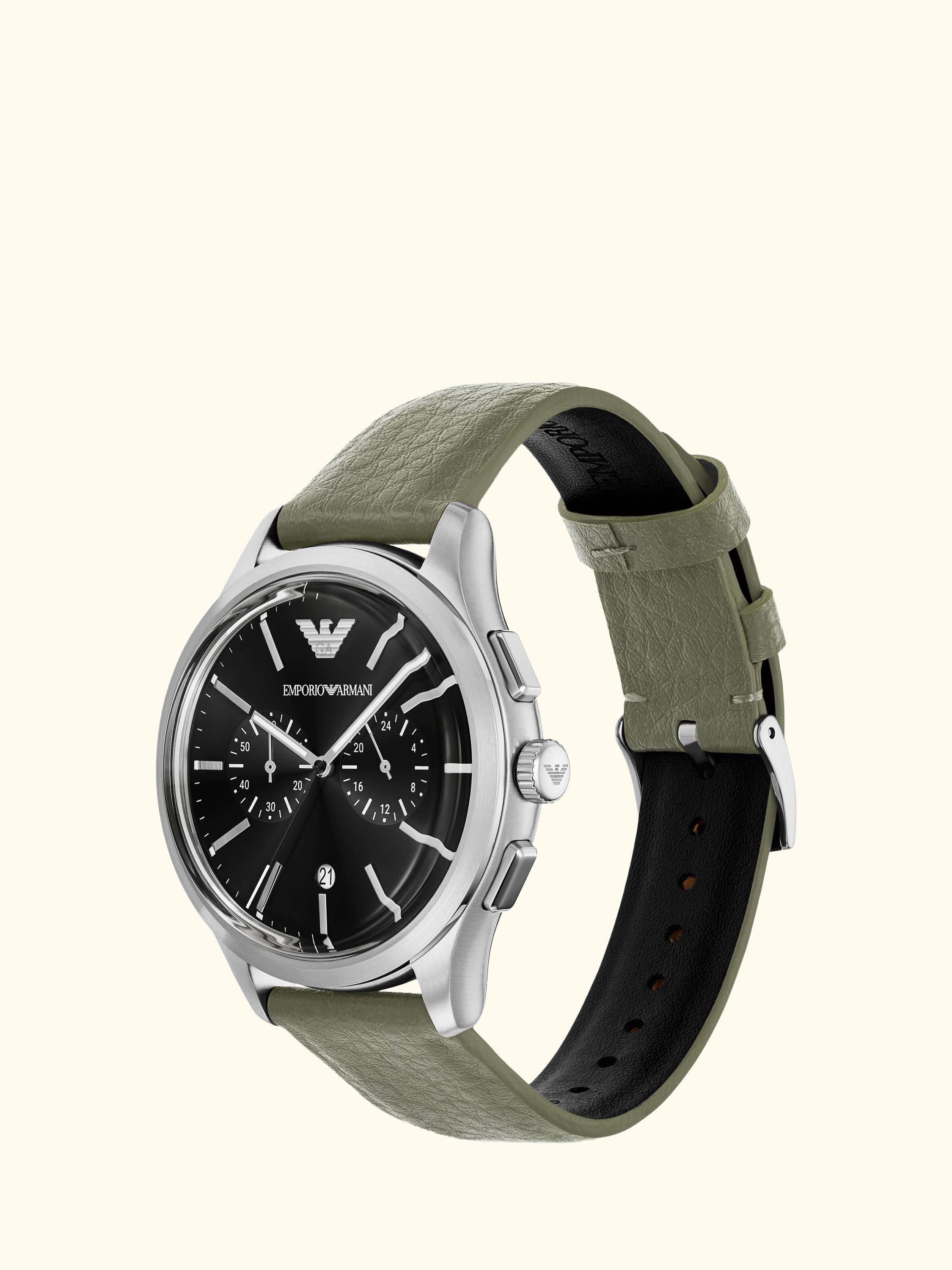 AR11693 Men's Stainless Steel Mirum Strap Watch, Green