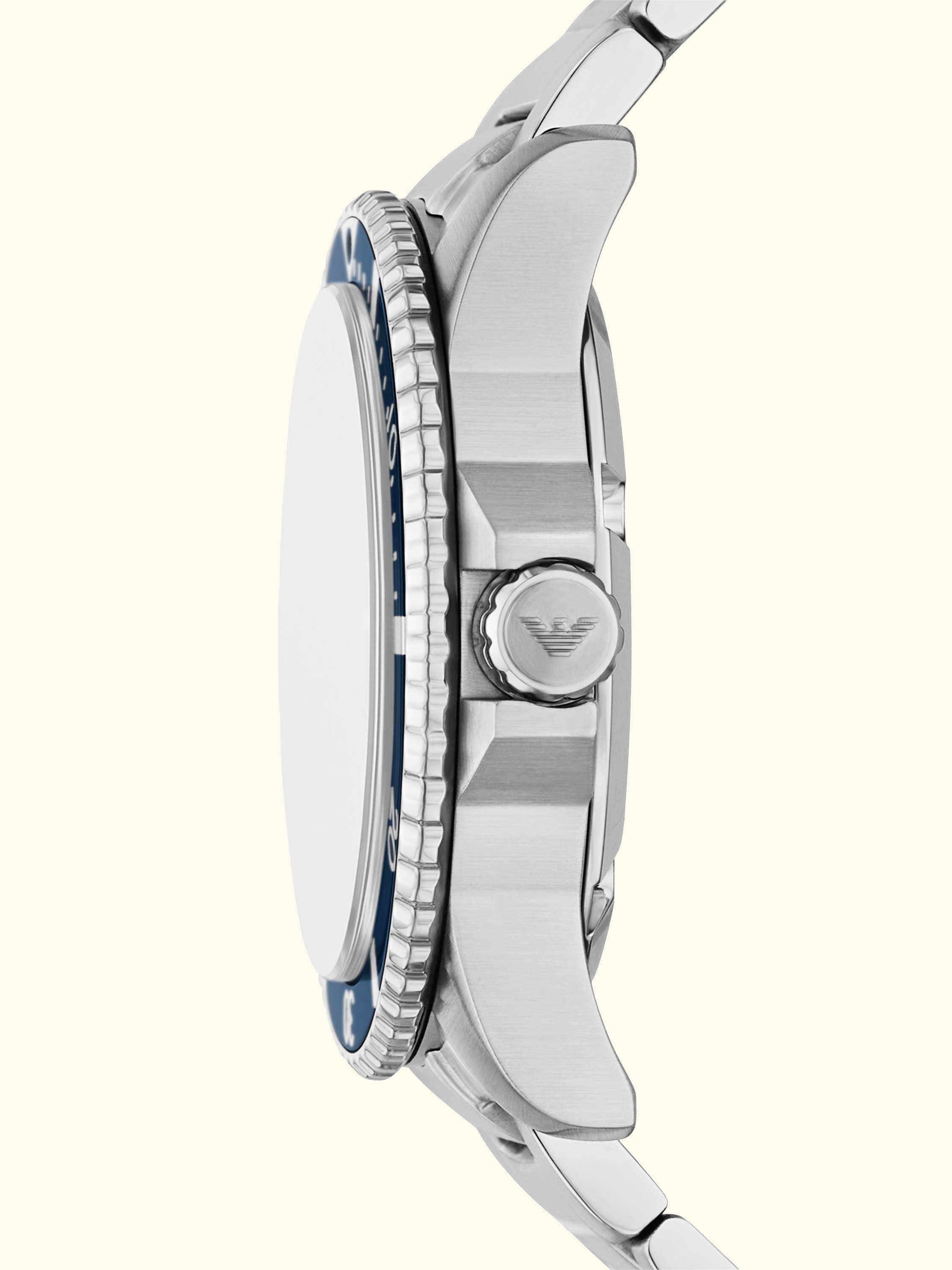 AR11697 Men's World Explorer Solar Bracelet Watch, Blue
