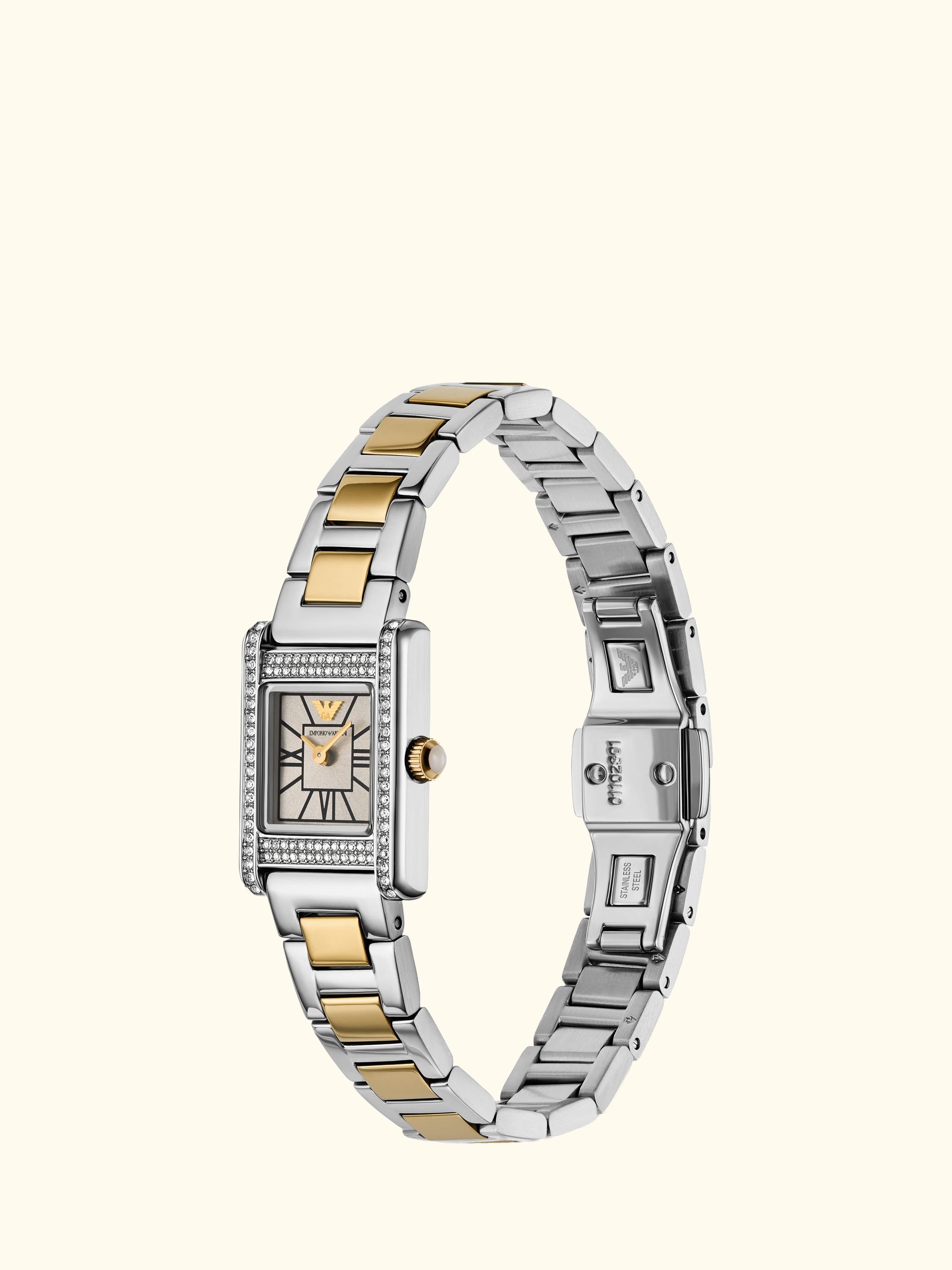 AR11704 Women's Crystal Bracelet Strap Watch, Silver