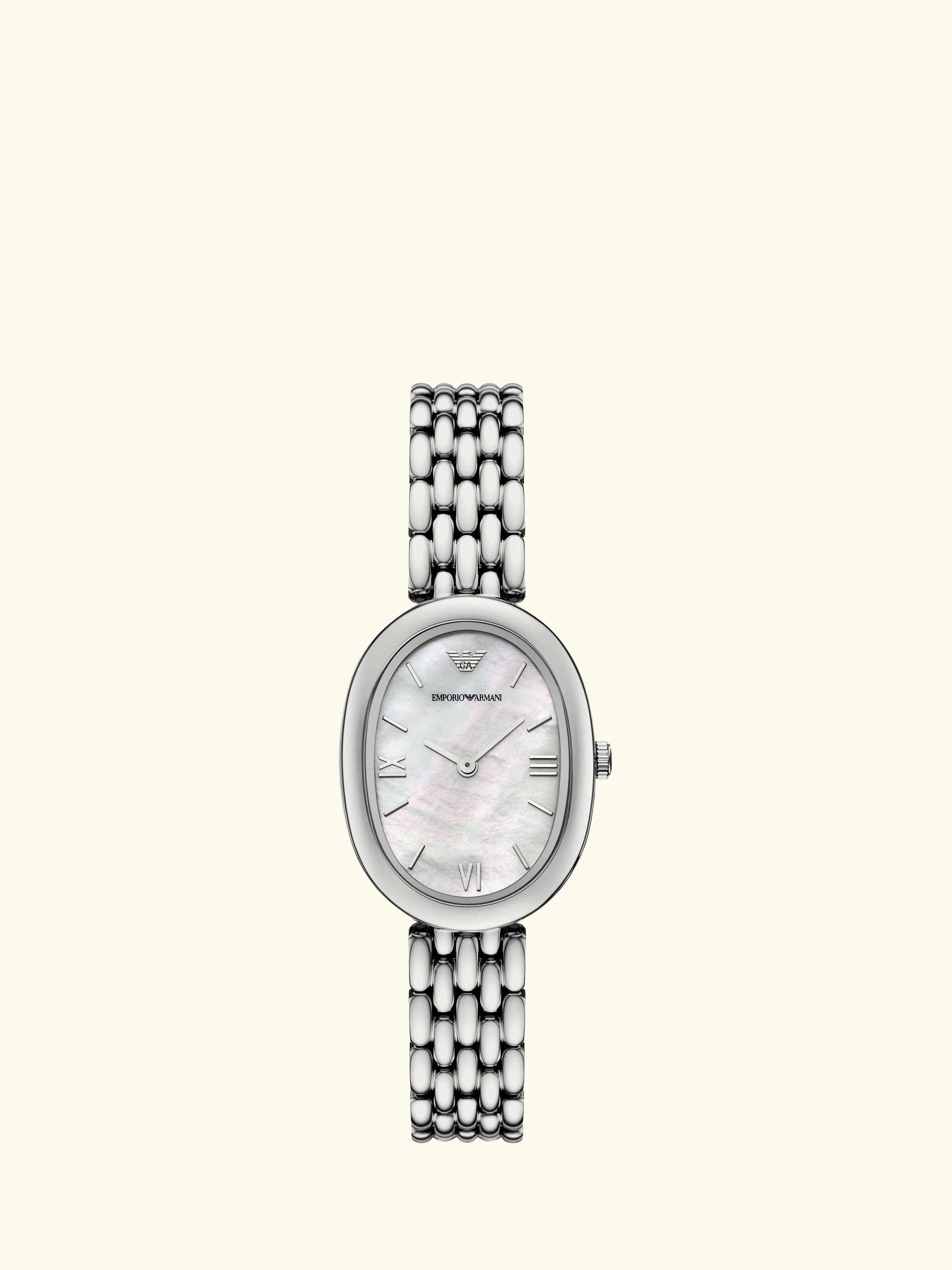 AR11706 Women's Pearl Bracelet Strap Watch, Silver
