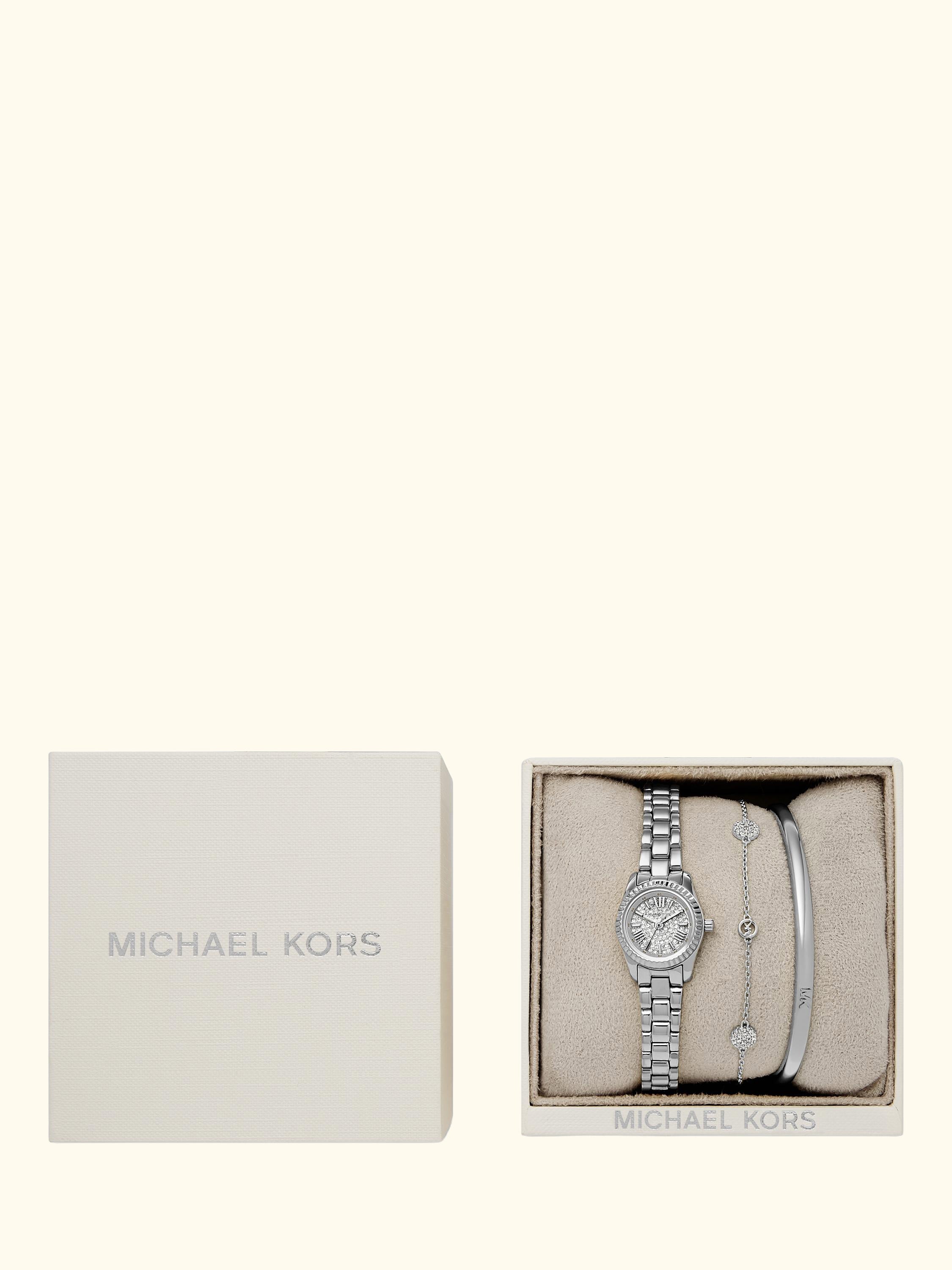 MK4948 Women's Micro Lexington Watch Gift Set, Silver