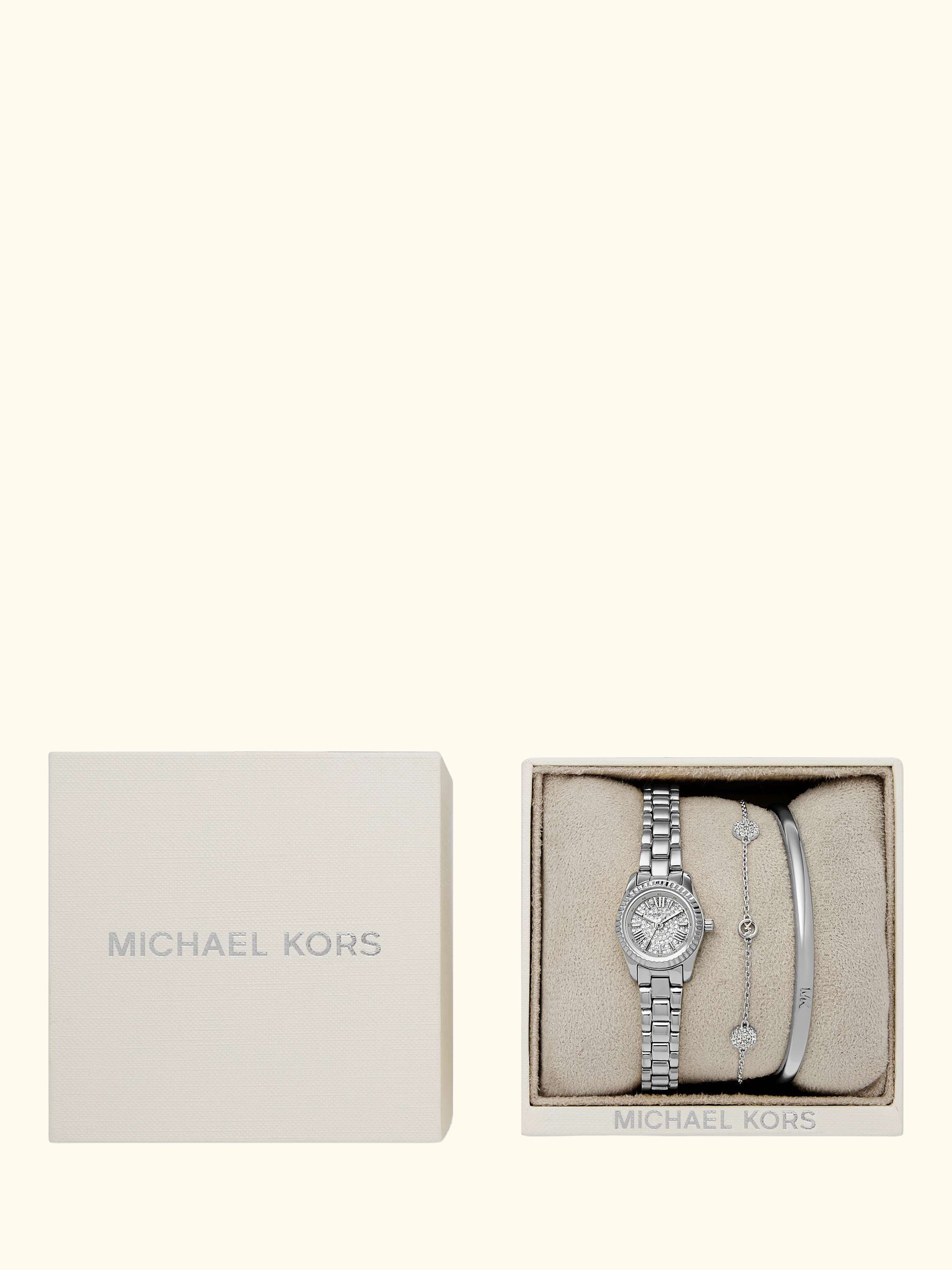 MK4948 Women's Micro Lexington Watch Gift Set, Silver