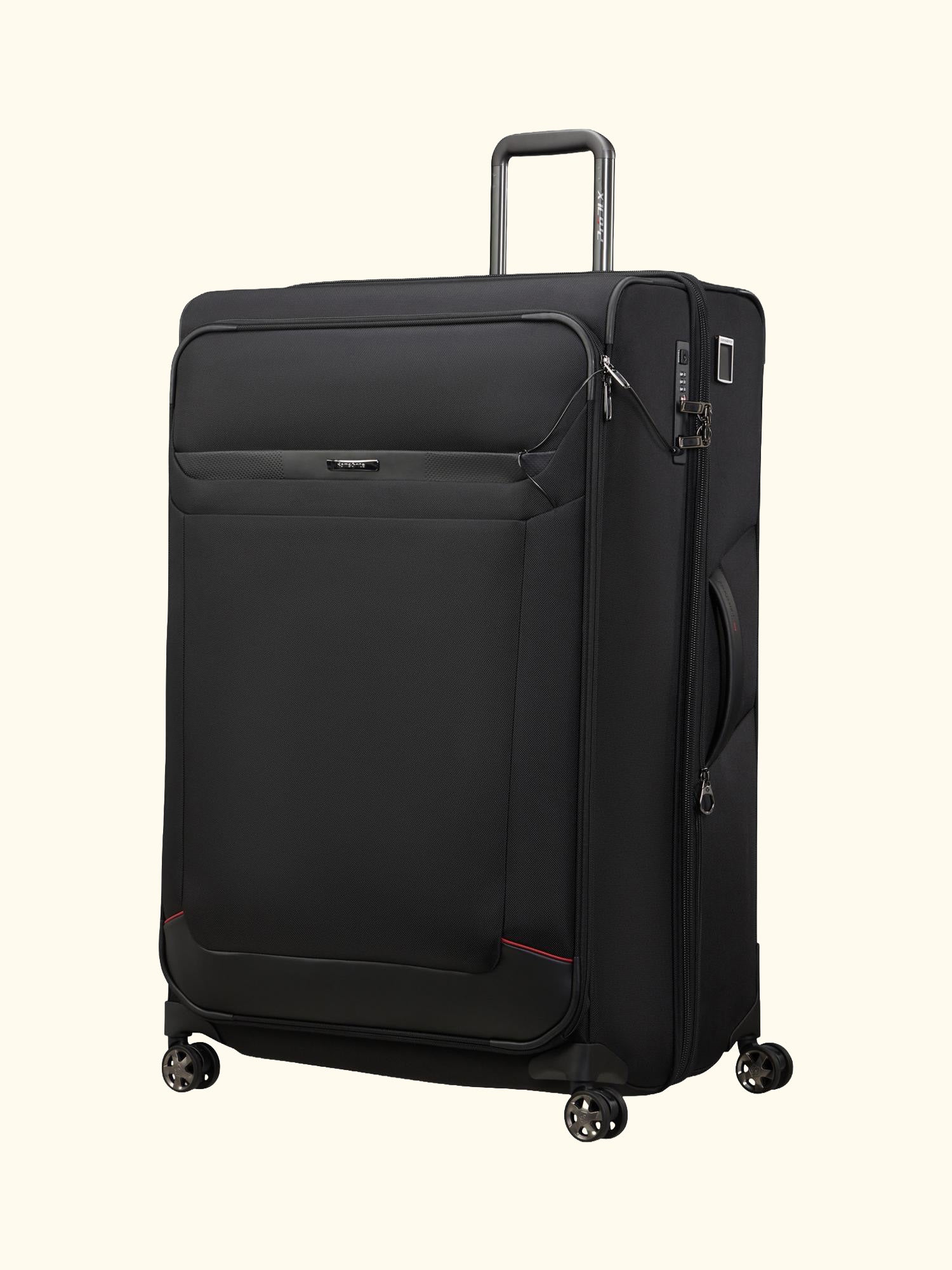 Pro-DLX 6 TRVL 4-Wheel Spinner 84cm Expandable Extra Large Suitcase, 160L, Black