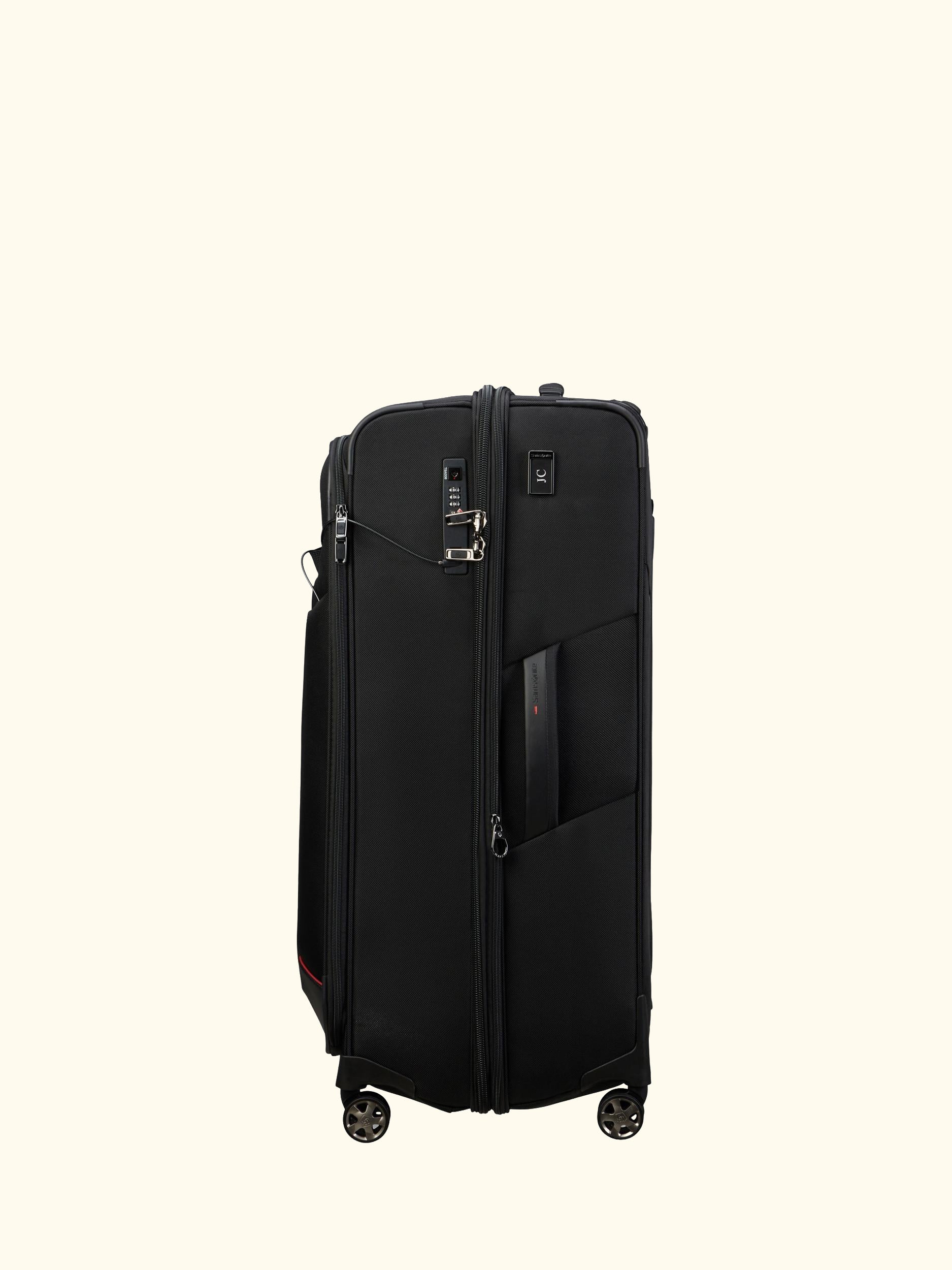 Pro-DLX 6 TRVL 4-Wheel Spinner 84cm Expandable Extra Large Suitcase, 160L, Black