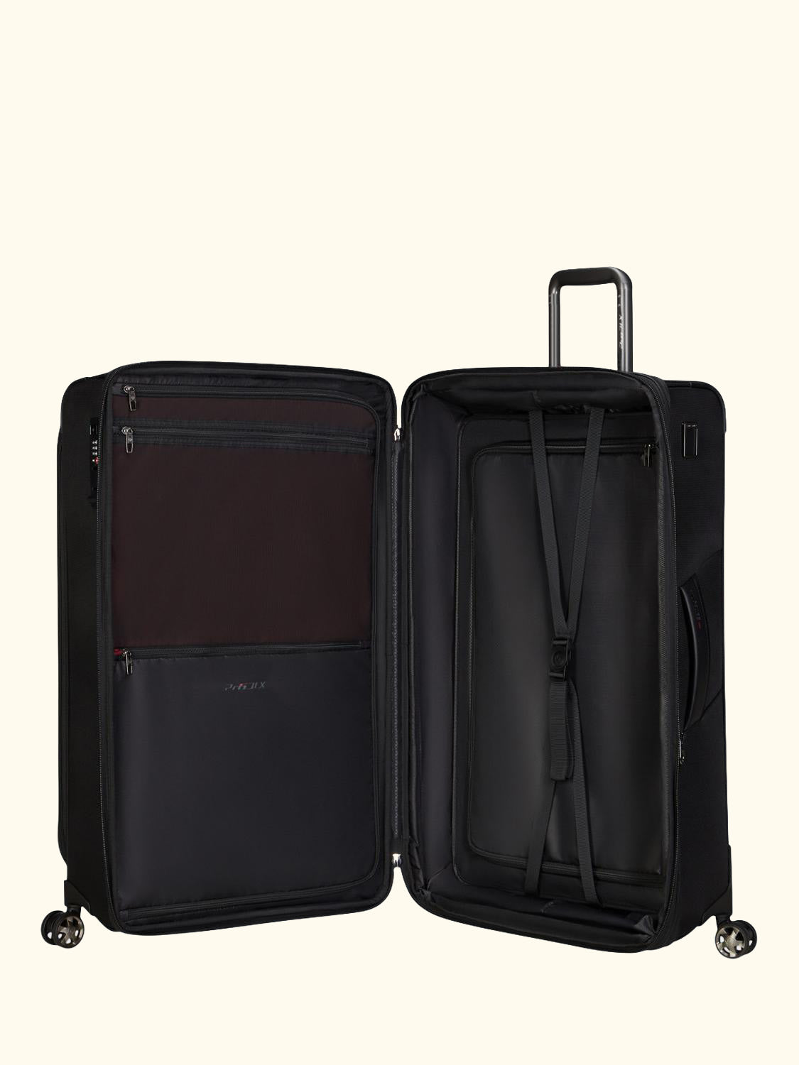 Pro-DLX 6 TRVL 4-Wheel Spinner 79cm Expandable Large Suitcase, 113L, Black