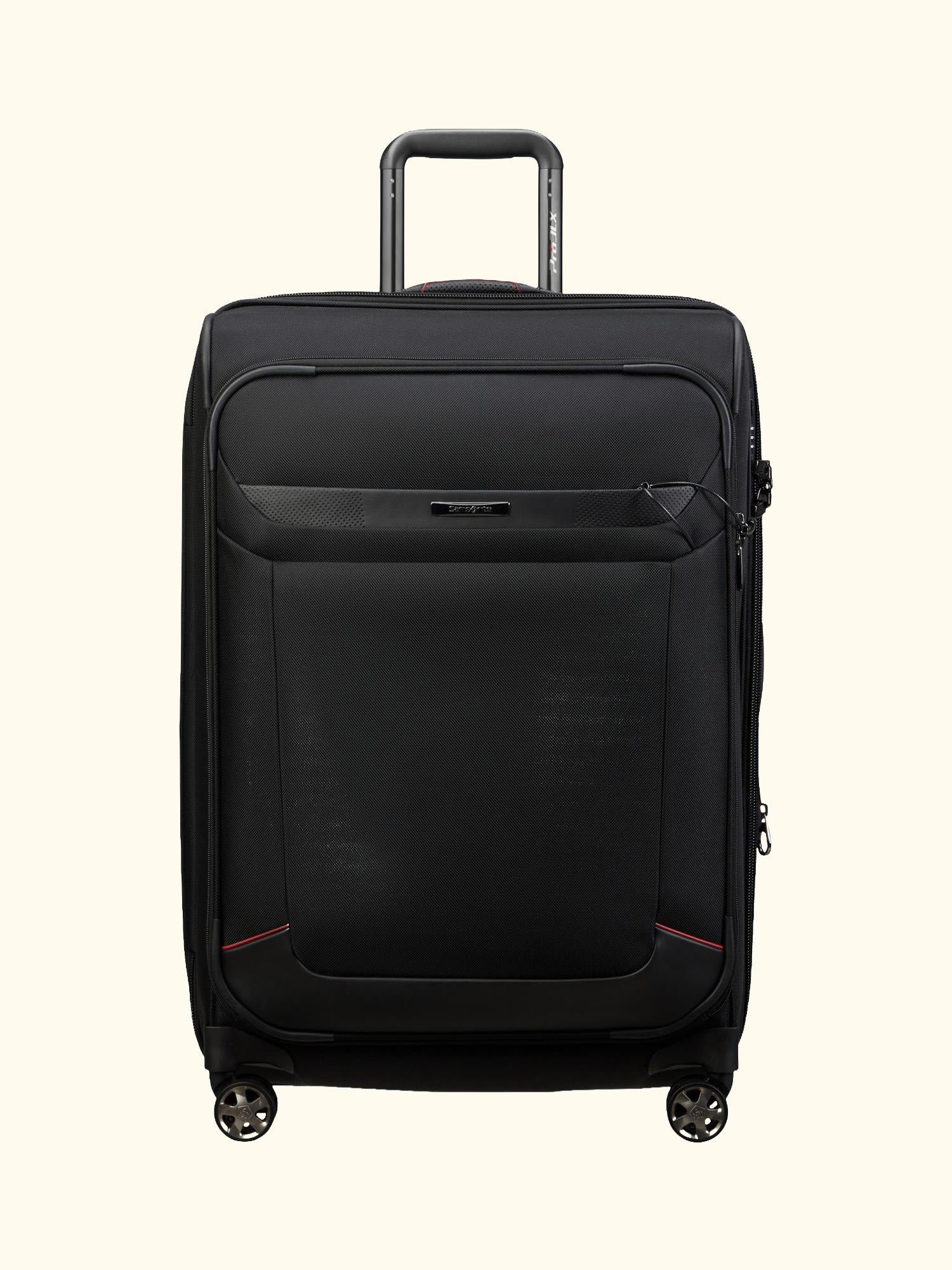 Pro-DLX 6 TRVL 4-Wheel Spinner 67cm Expandable Medium Suitcase, 80L, Black