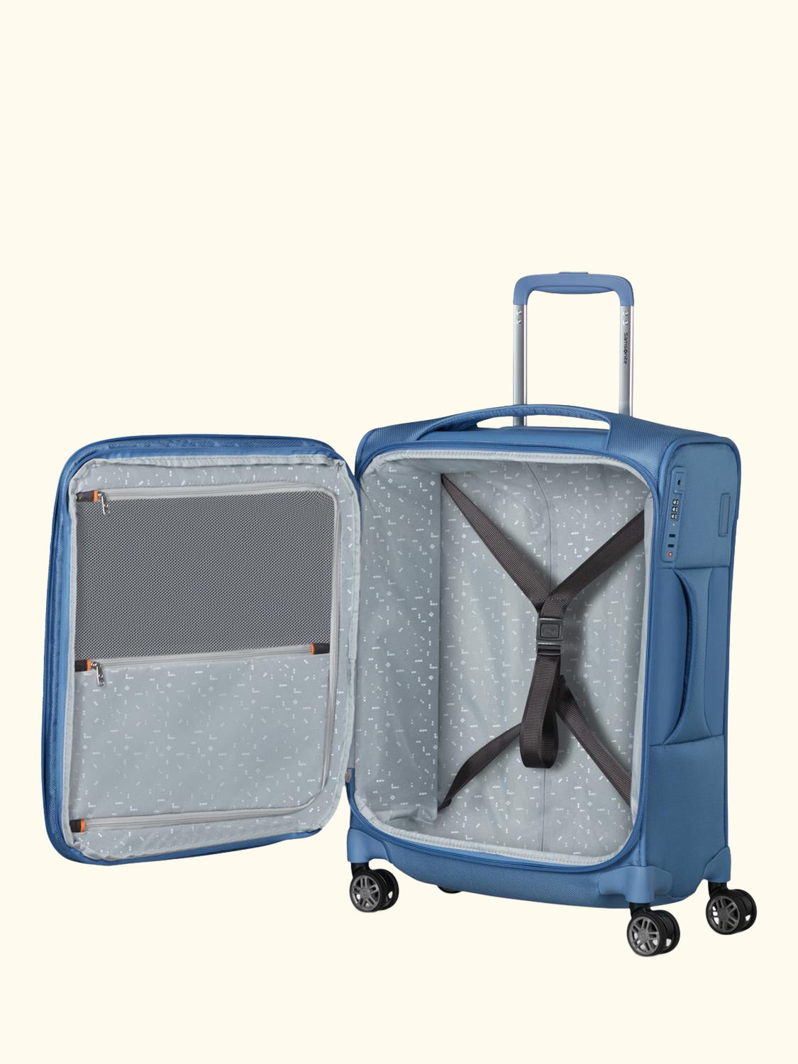 Re-Lite 4-Wheel Spinner 55cm Expandable Cabin Case, 39L, Blue
