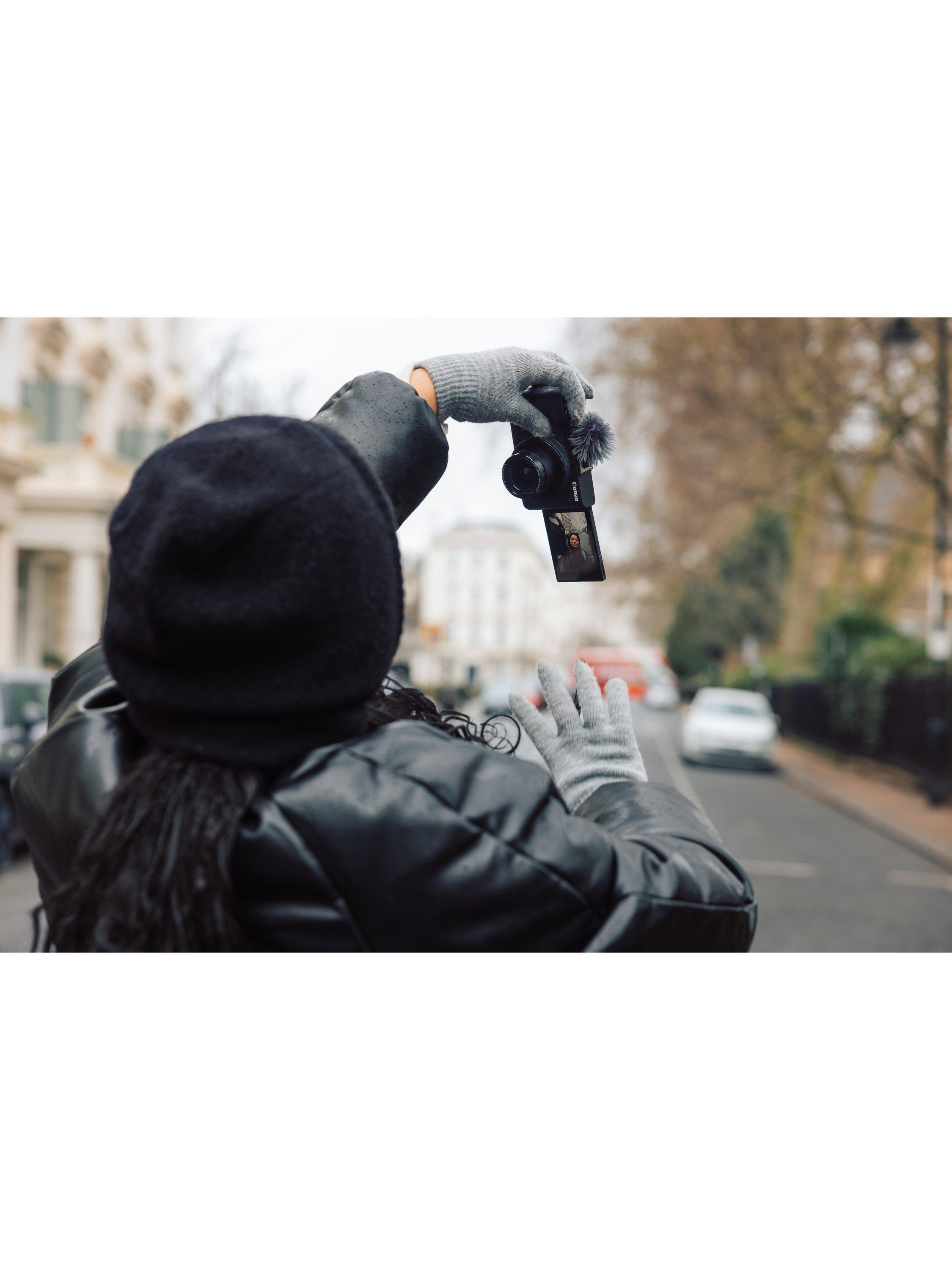 PowerShot V1 Vlogging Camera, 4K Ultra HD, 22.3MP, Wi-Fi, Bluetooth, 3" Vari-angle Touch Screen, Black