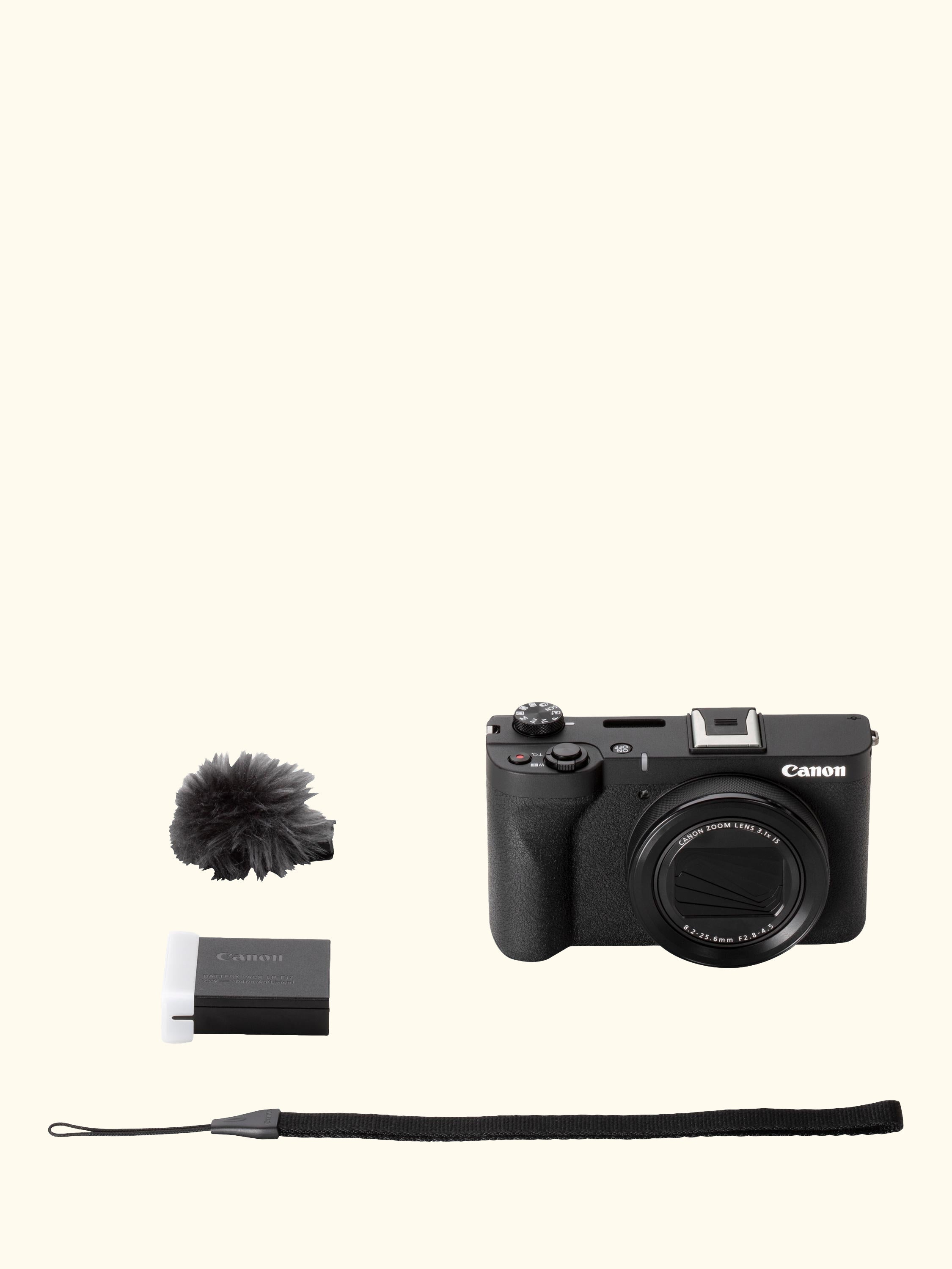 PowerShot V1 Vlogging Camera, 4K Ultra HD, 22.3MP, Wi-Fi, Bluetooth, 3" Vari-angle Touch Screen, Black