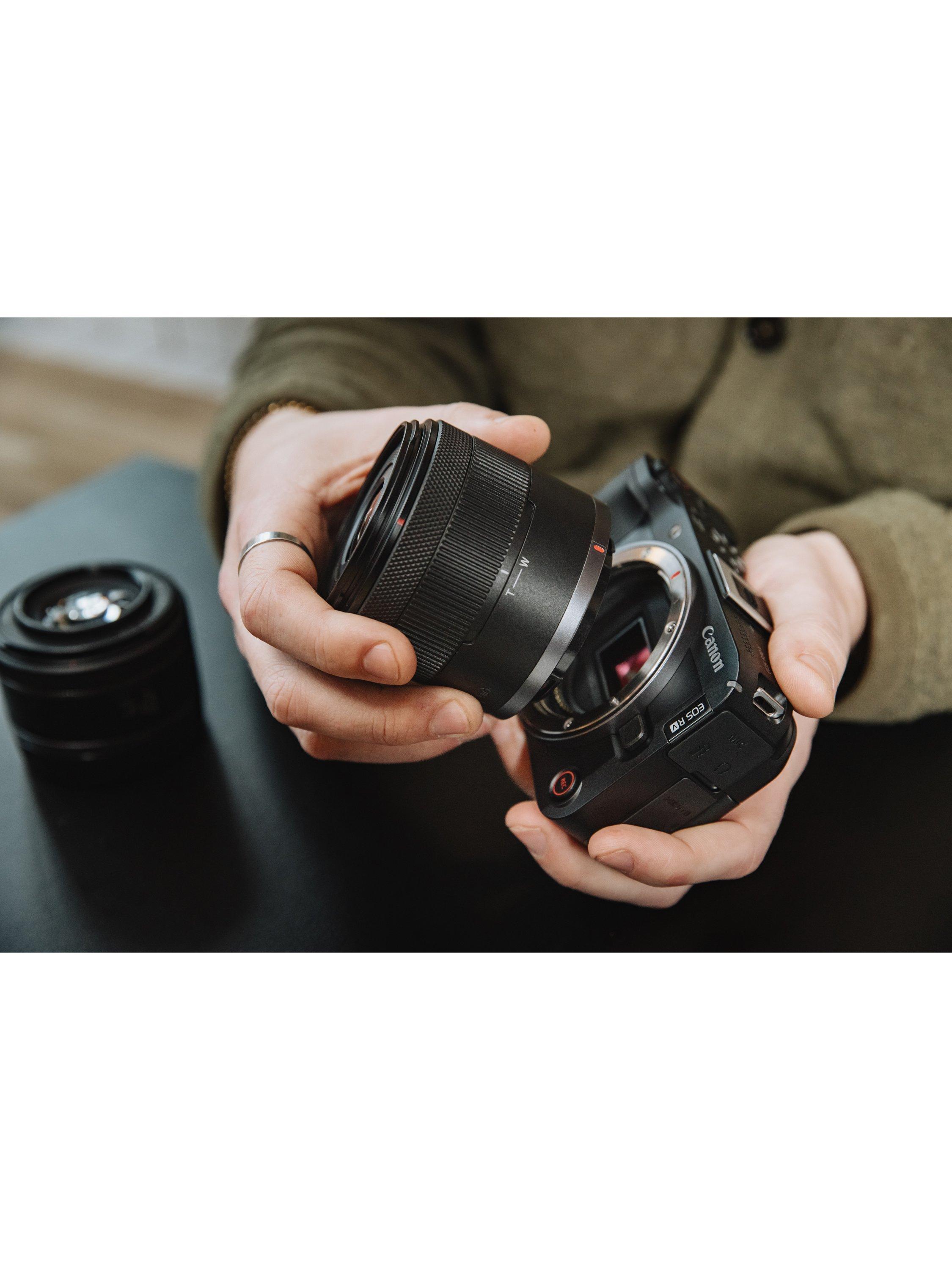EOS R50 V Compact System Camera with RF-S 14-30mm Power Zoom Lens, 4K Ultra HD, 24.2MP, Wi-Fi, Bluetooth, 3” Vari-Angle Touch Screen, Black