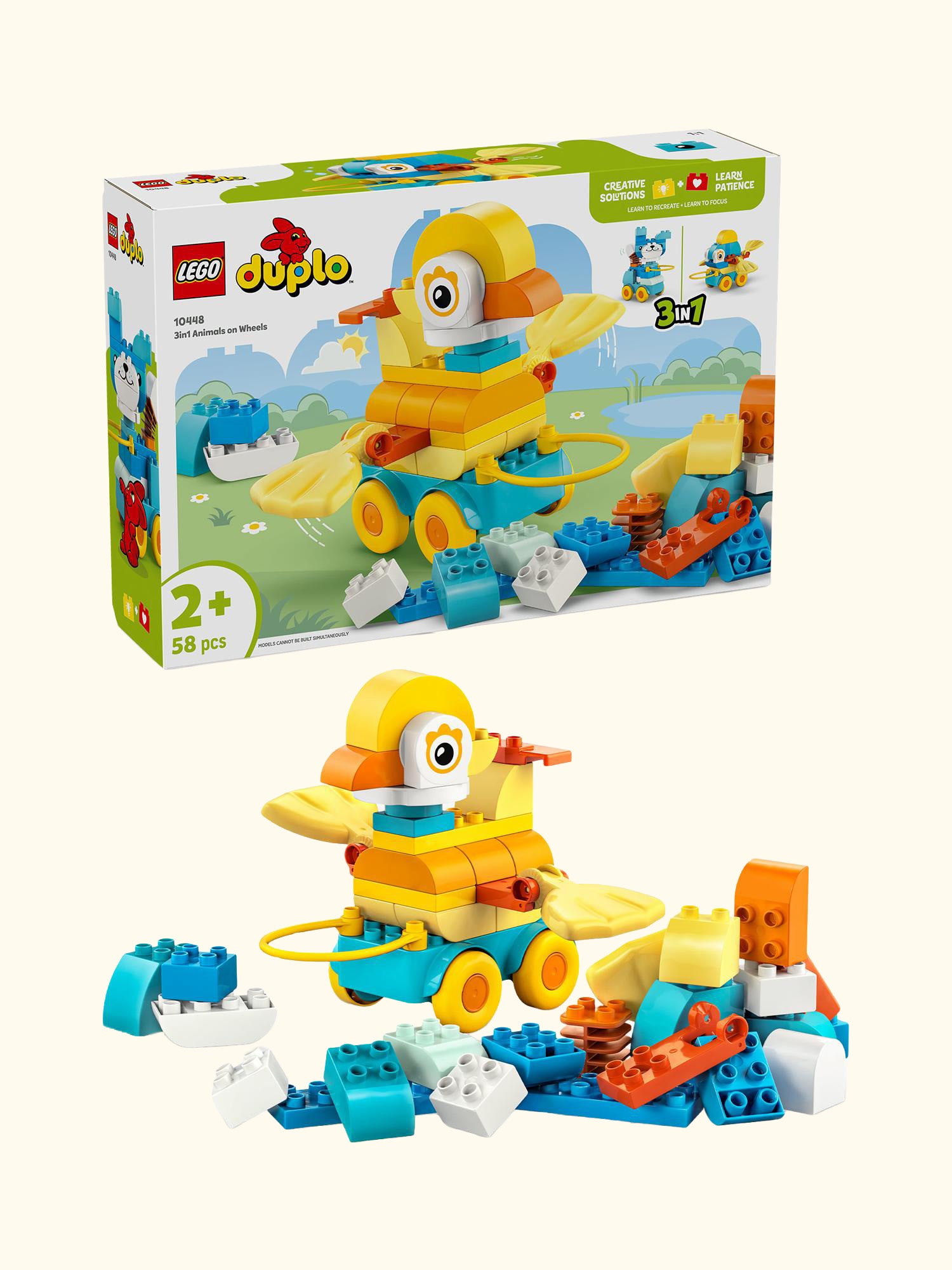 DUPLO 10448 3-in-1 Animals on Wheels