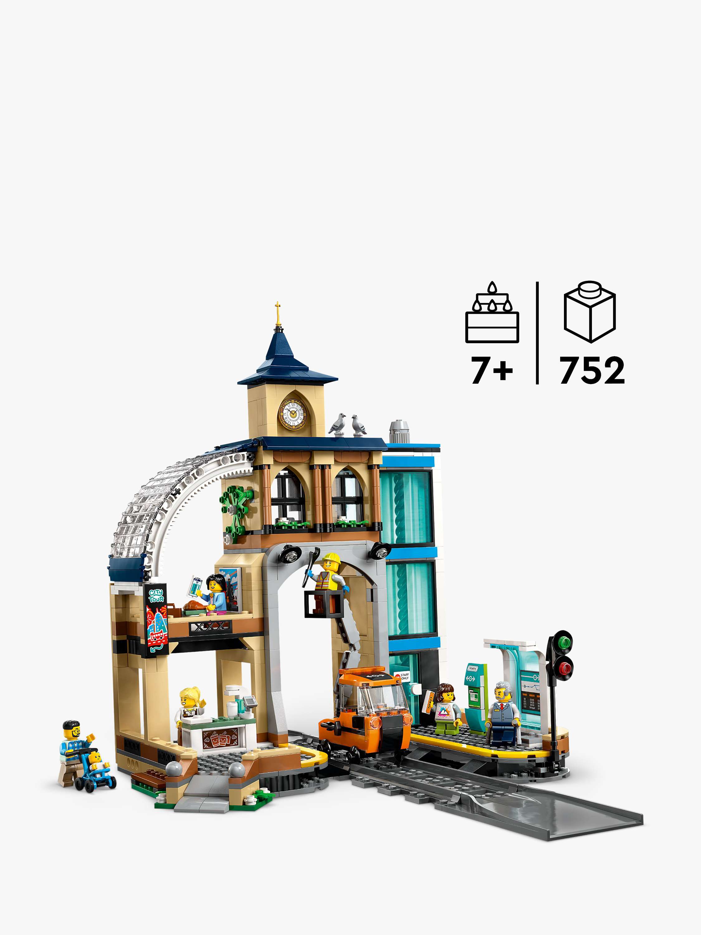 City 60469 Central Train Station Construction Toy Set