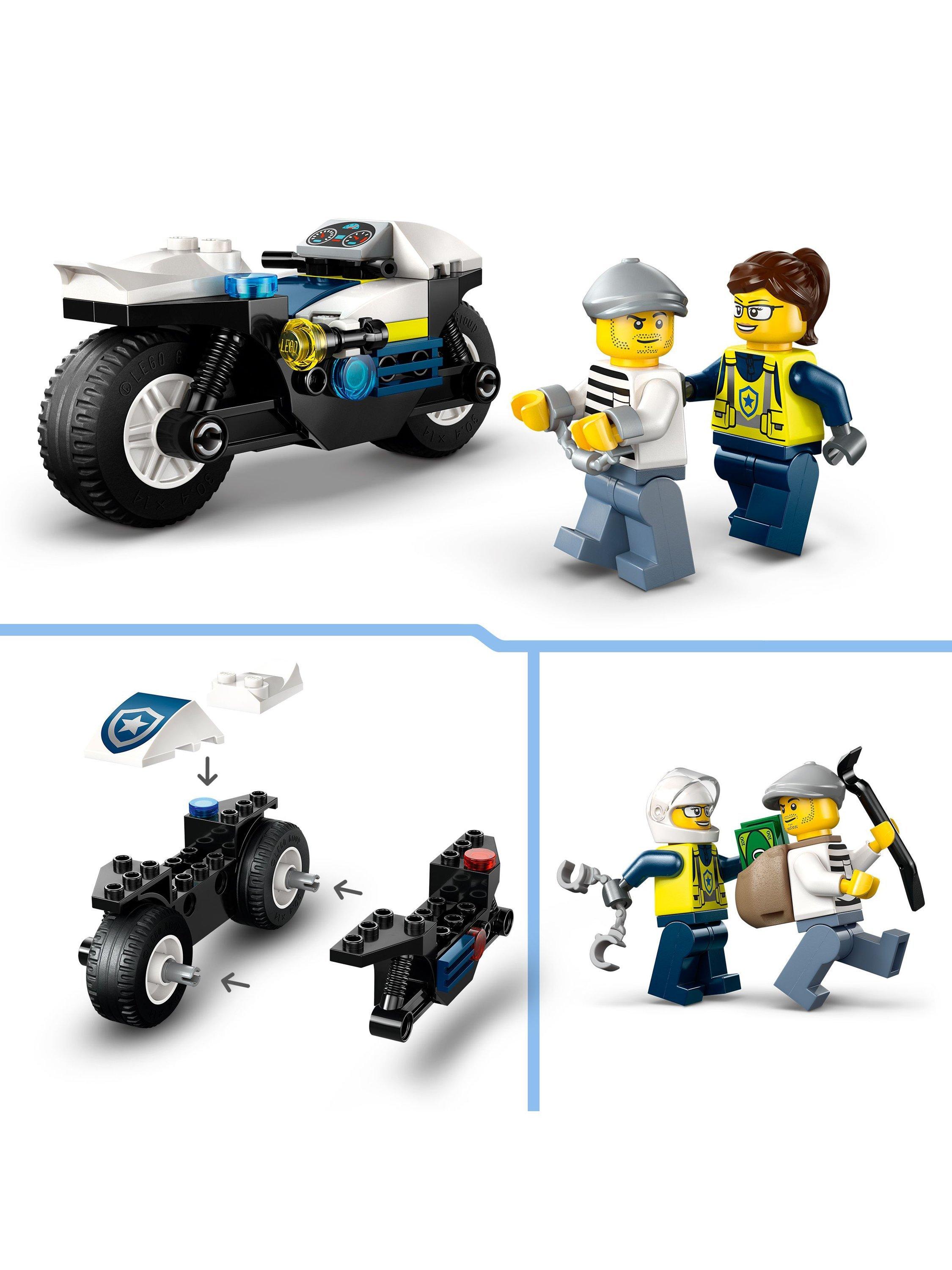 City 60455 Police Motorcycle Chase Toy Set