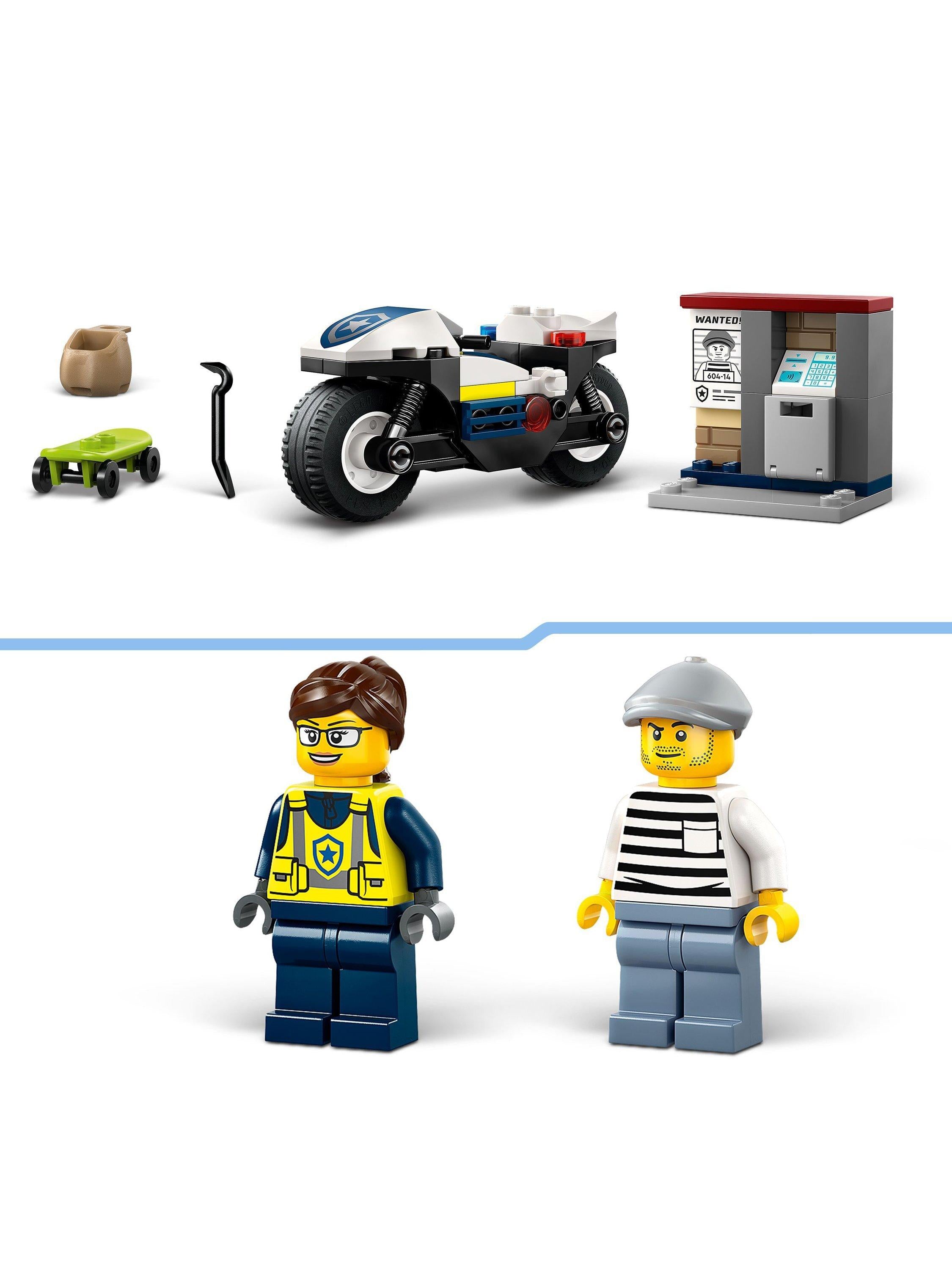 City 60455 Police Motorcycle Chase Toy Set