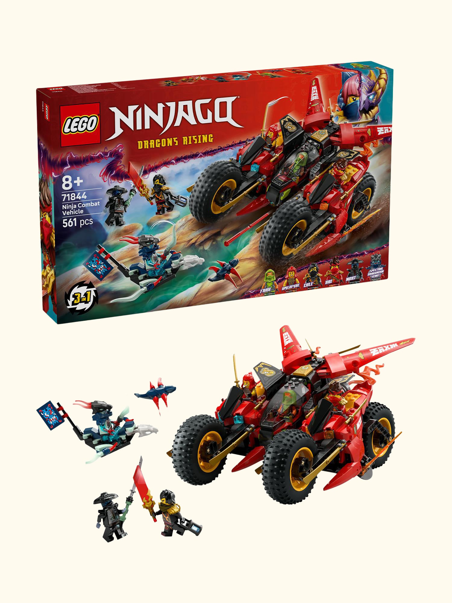 NINJAGO 71844 Dragons Rising Ninja Combat Vehicle