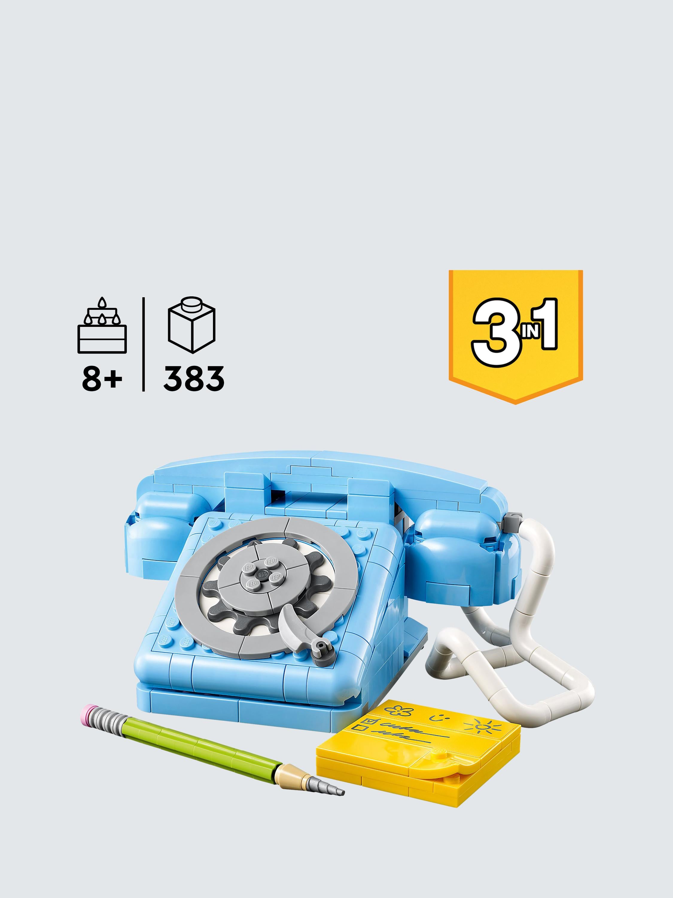 Creator 31174 Retro Telephone 3-in-1 Building Toy Set