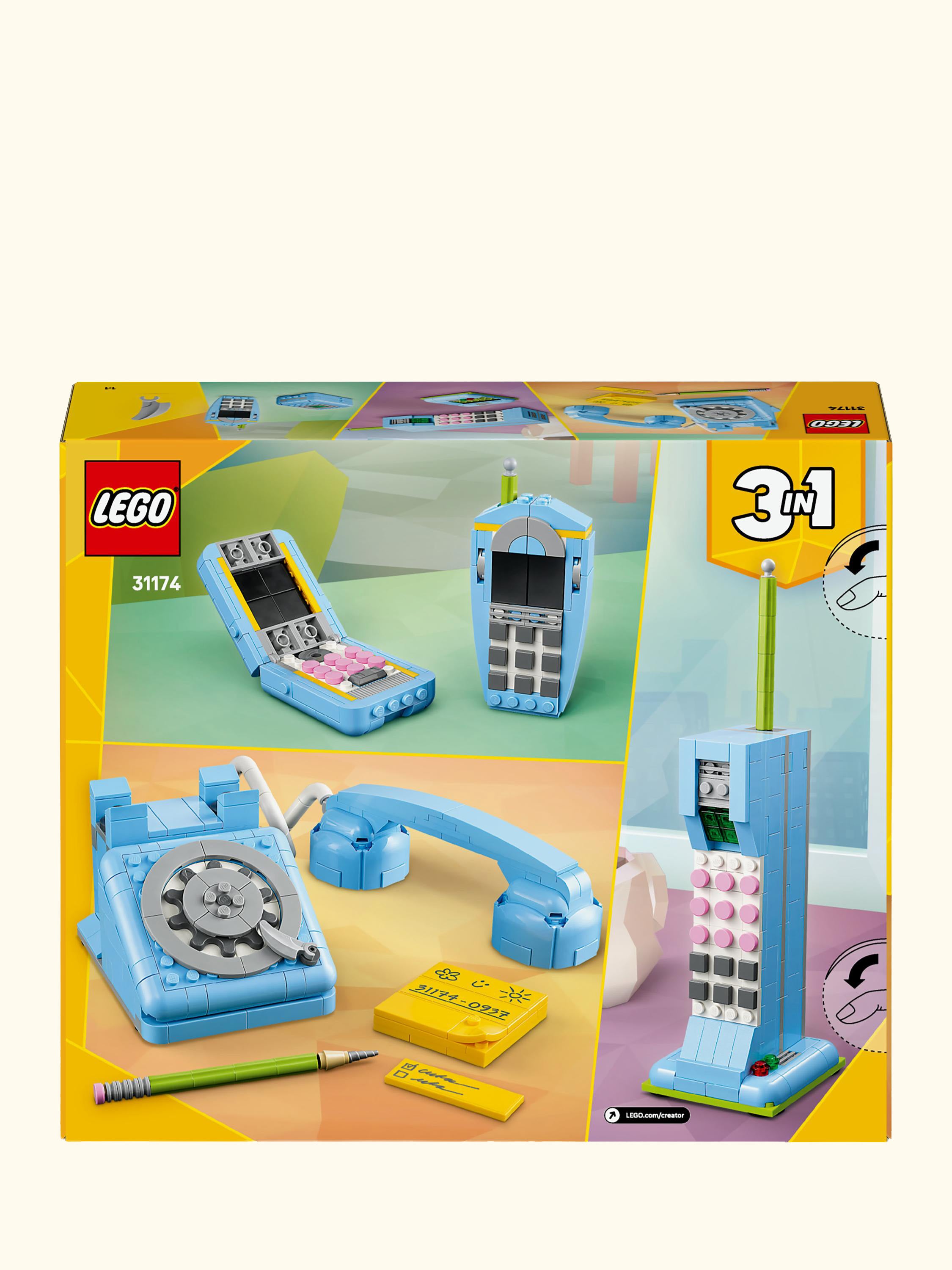 Creator 31174 Retro Telephone 3-in-1 Building Toy Set