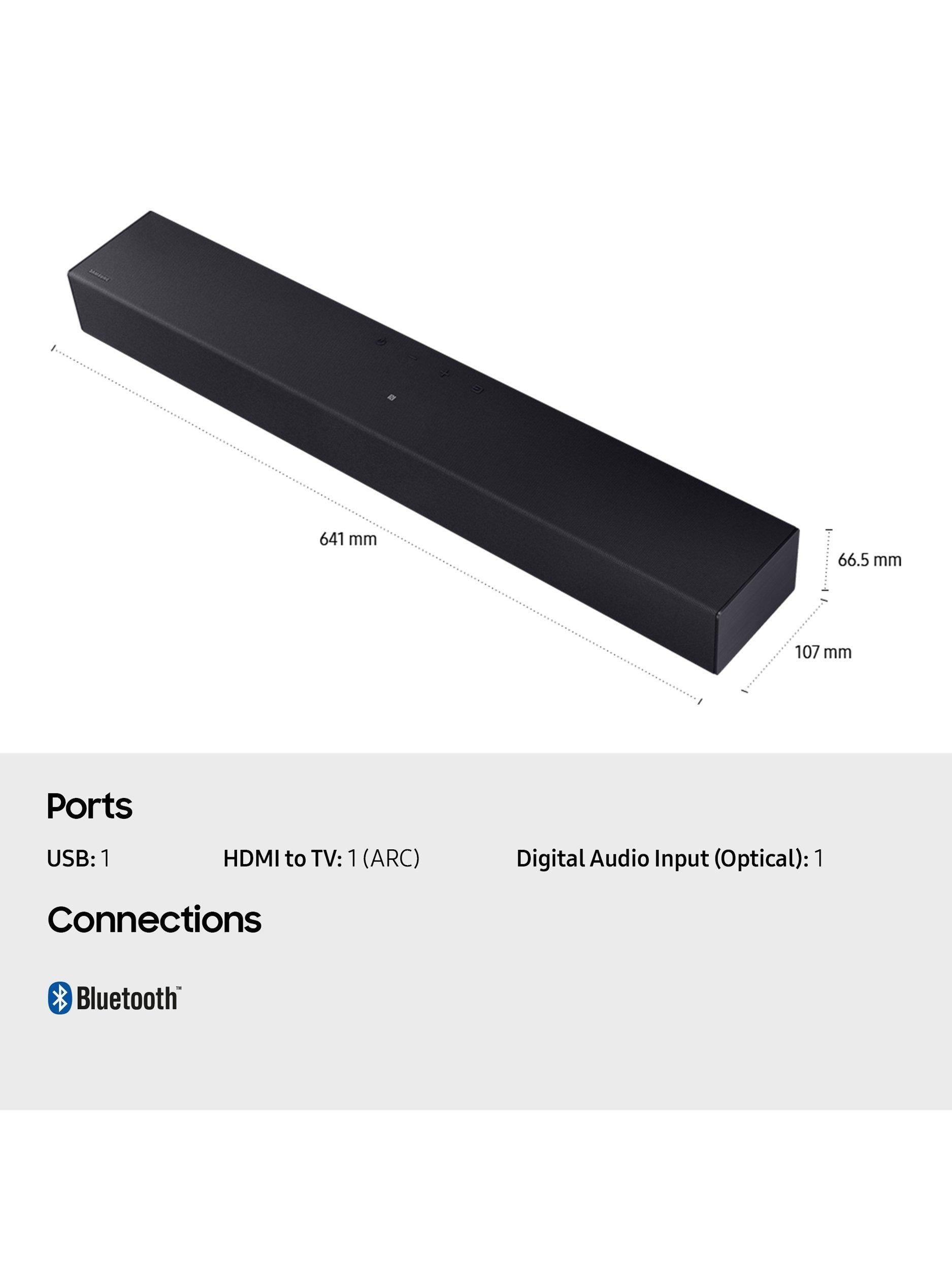 HW-B400F Bluetooth NFC All-in-One Soundbar, Black