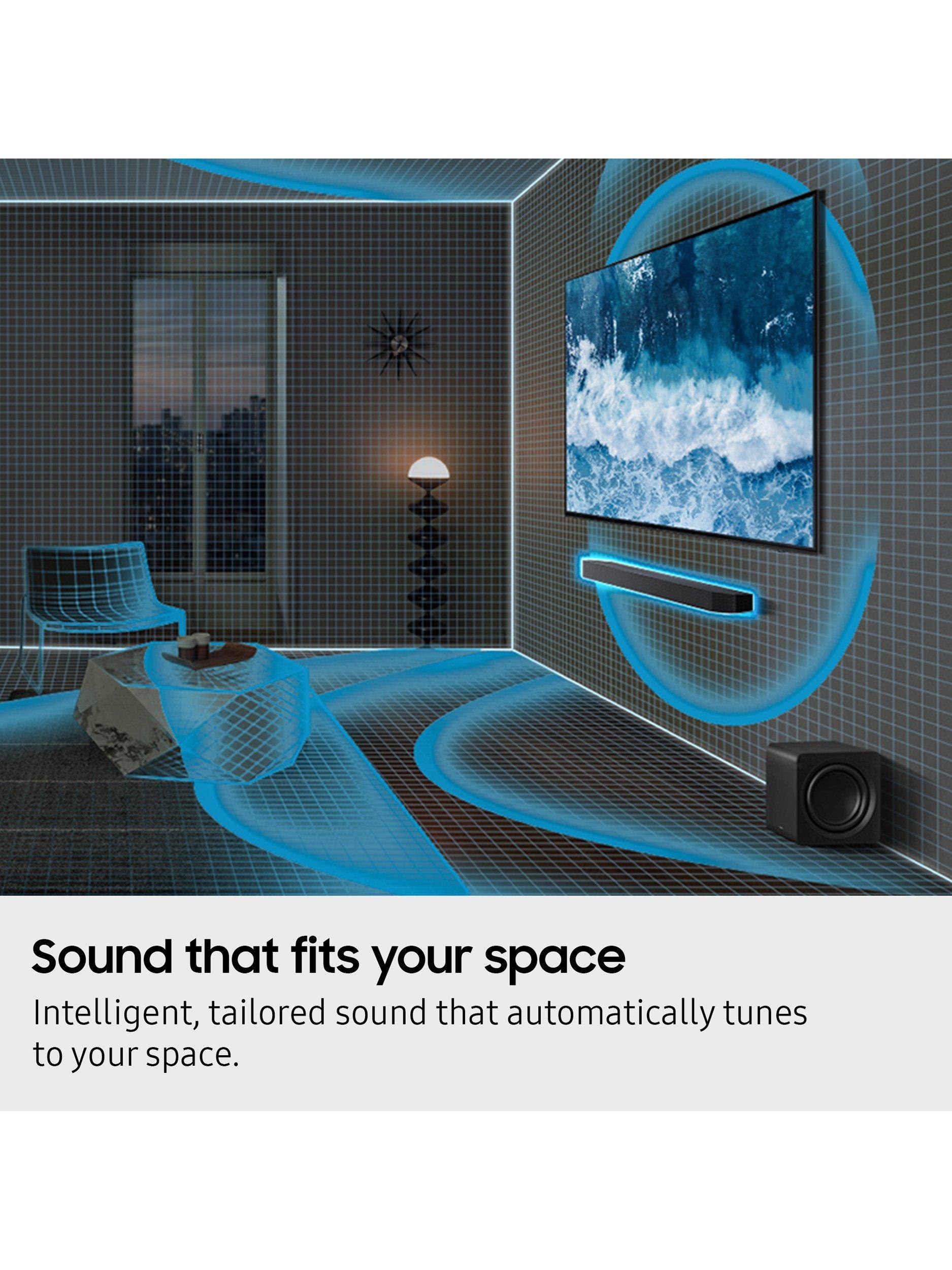 HW-Q800F Bluetooth Wi-Fi Cinematic Soundbar with Dolby Atmos, DTS:X & Wireless Subwoofer, Black