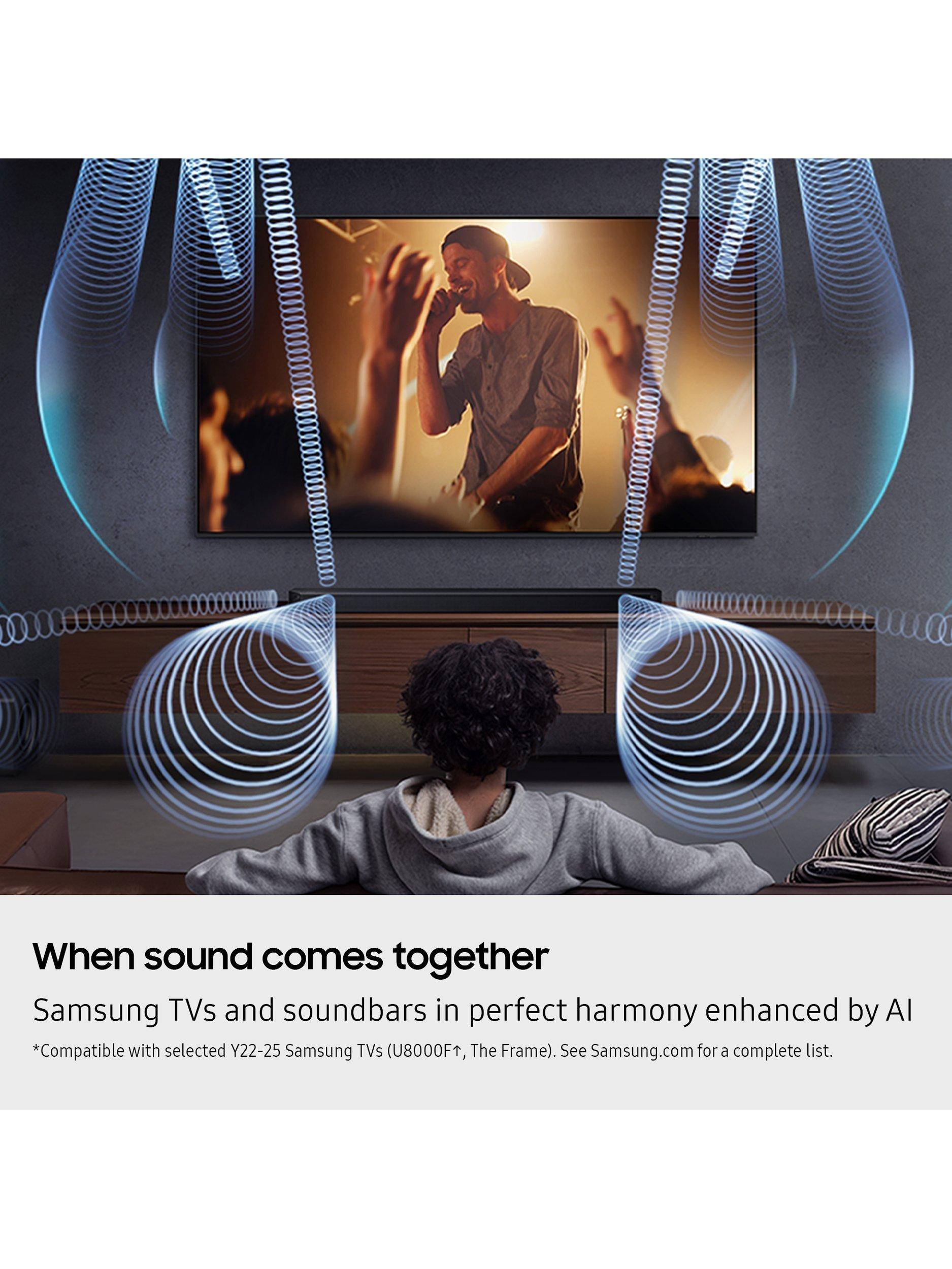 HW-Q800F Bluetooth Wi-Fi Cinematic Soundbar with Dolby Atmos, DTS:X & Wireless Subwoofer, Black