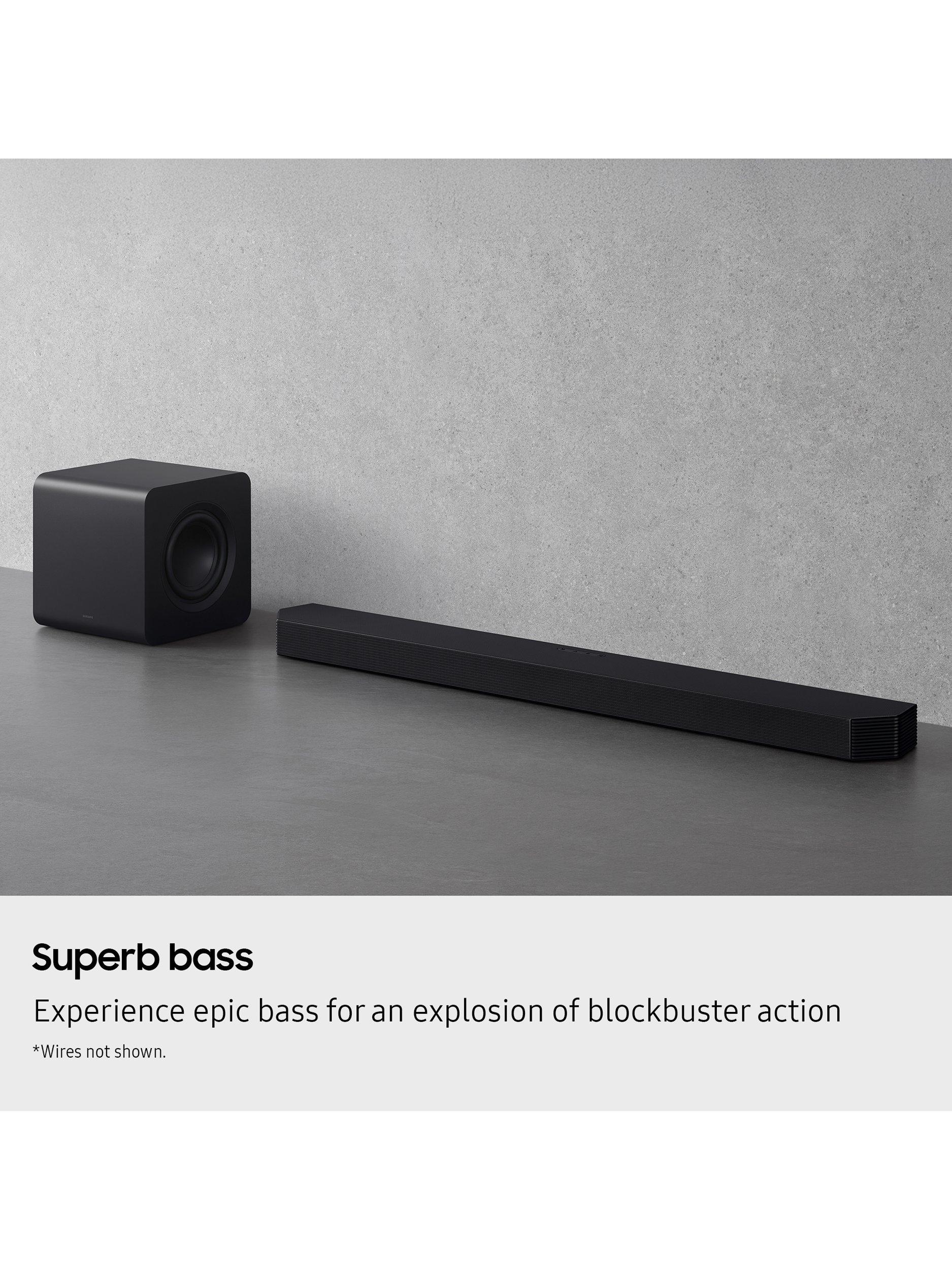 HW-Q800F Bluetooth Wi-Fi Cinematic Soundbar with Dolby Atmos, DTS:X & Wireless Subwoofer, Black