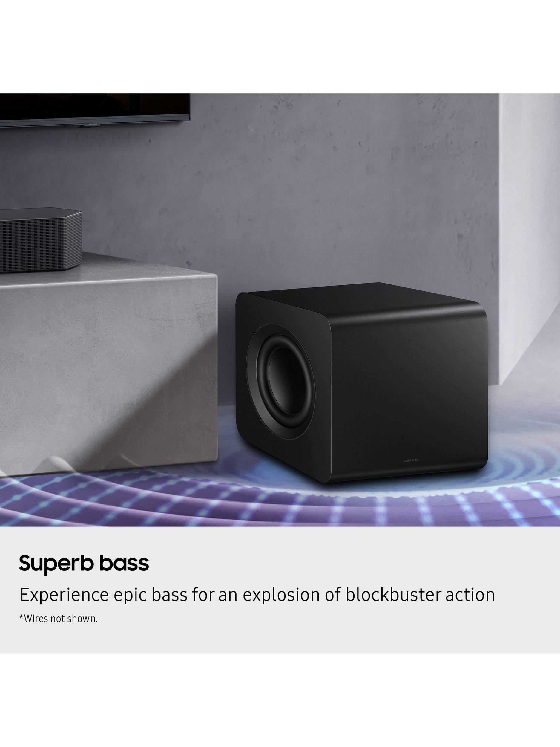 HW-Q930F Bluetooth Wi-Fi Cinematic Soundbar with Dolby Atmos, DTS:X, Wireless Subwoofer & Rear Speakers, Black