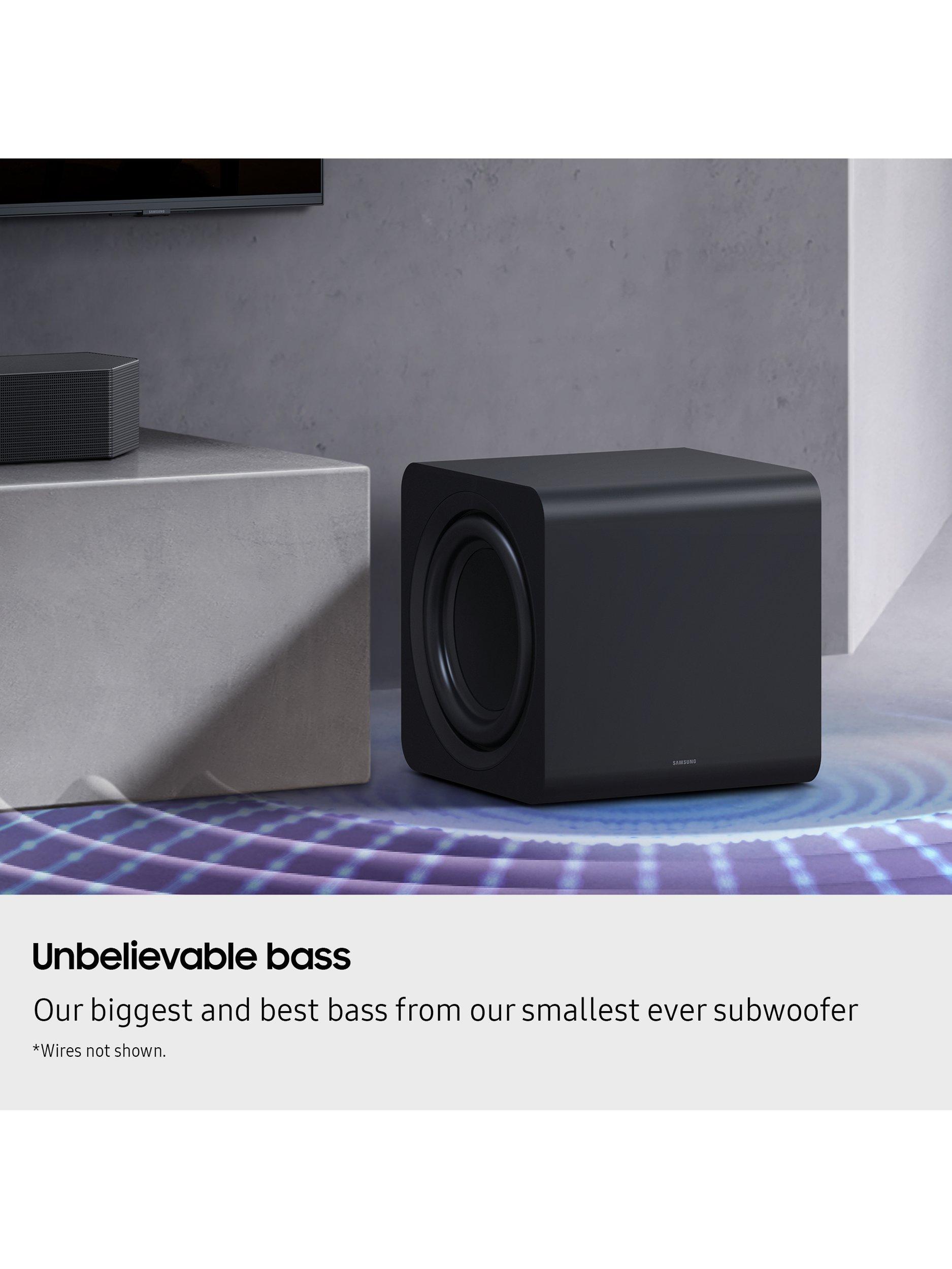 HW-Q990F Bluetooth Wi-Fi Cinematic Soundbar with Dolby Atmos, DTS:X, Wireless Subwoofer & Rear Speakers, Black