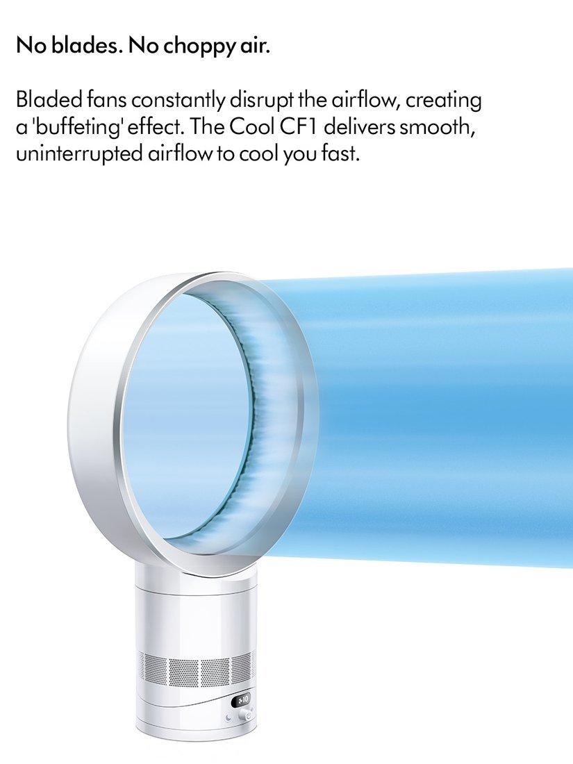 Cool CF1 Desk Fan, White/Silver