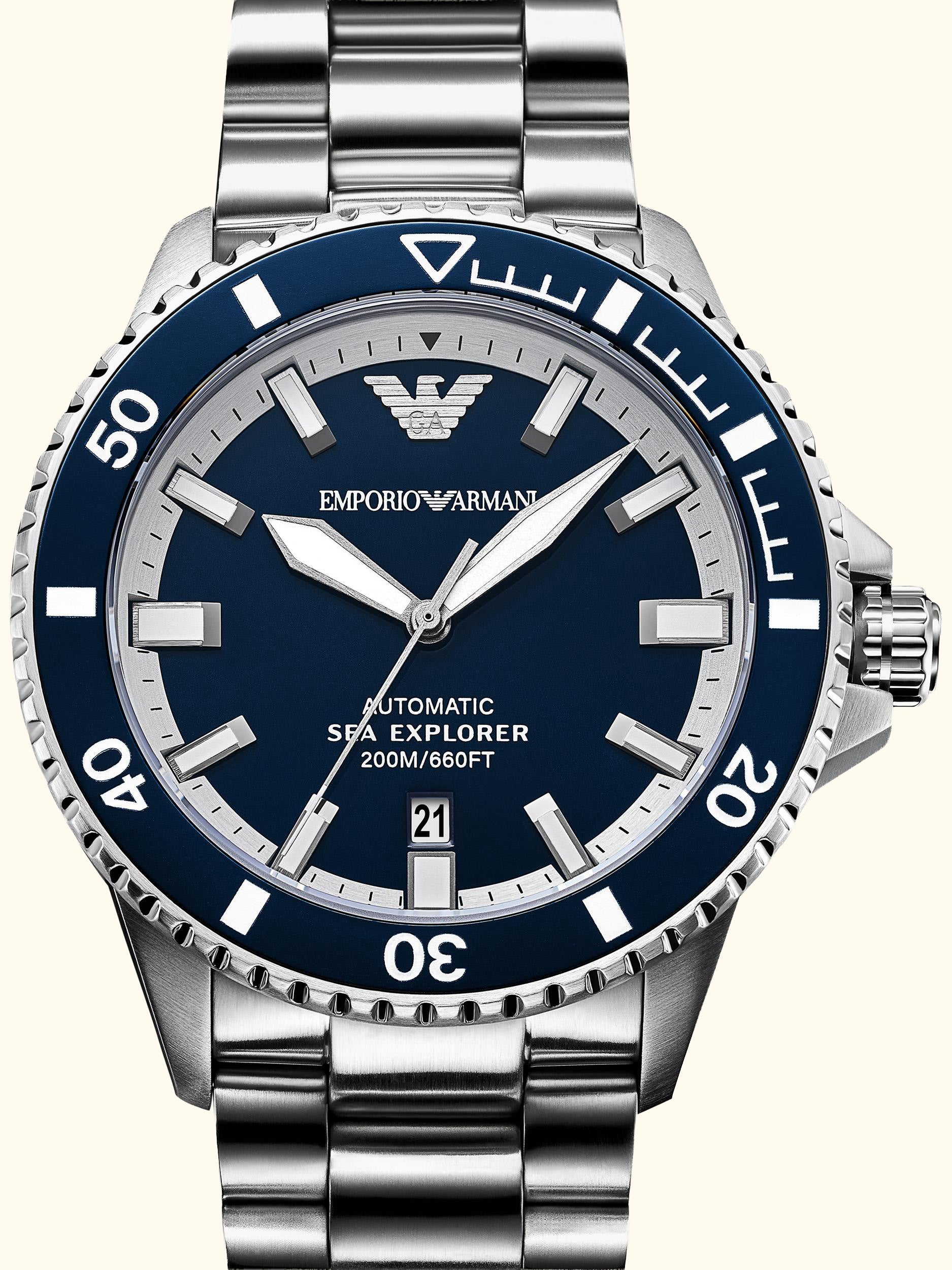 AR60087 Men's Sea Explorer Bracelet Watch, Blue