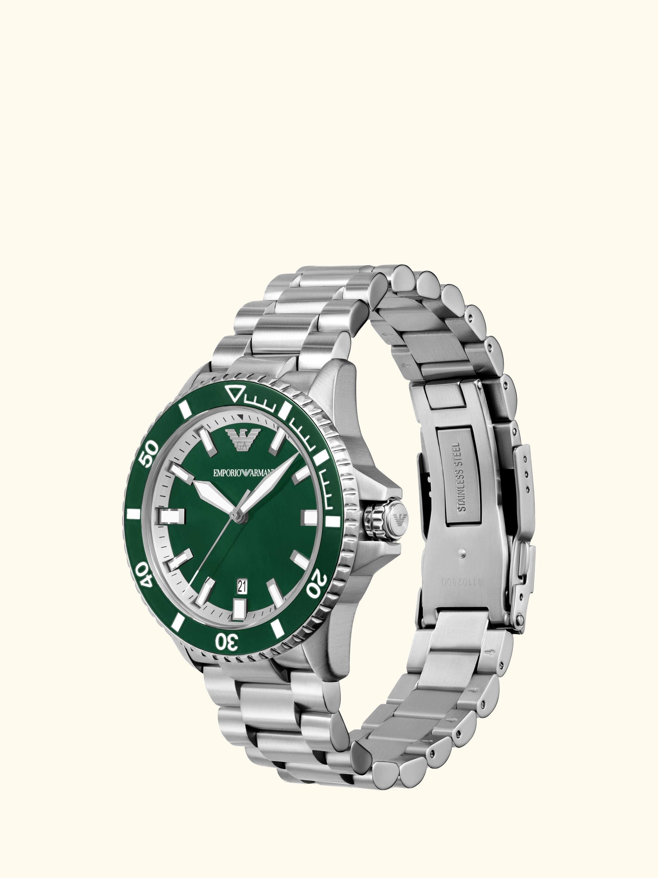 AR60088 Men's Sea Explorer Bracelet Watch, Green