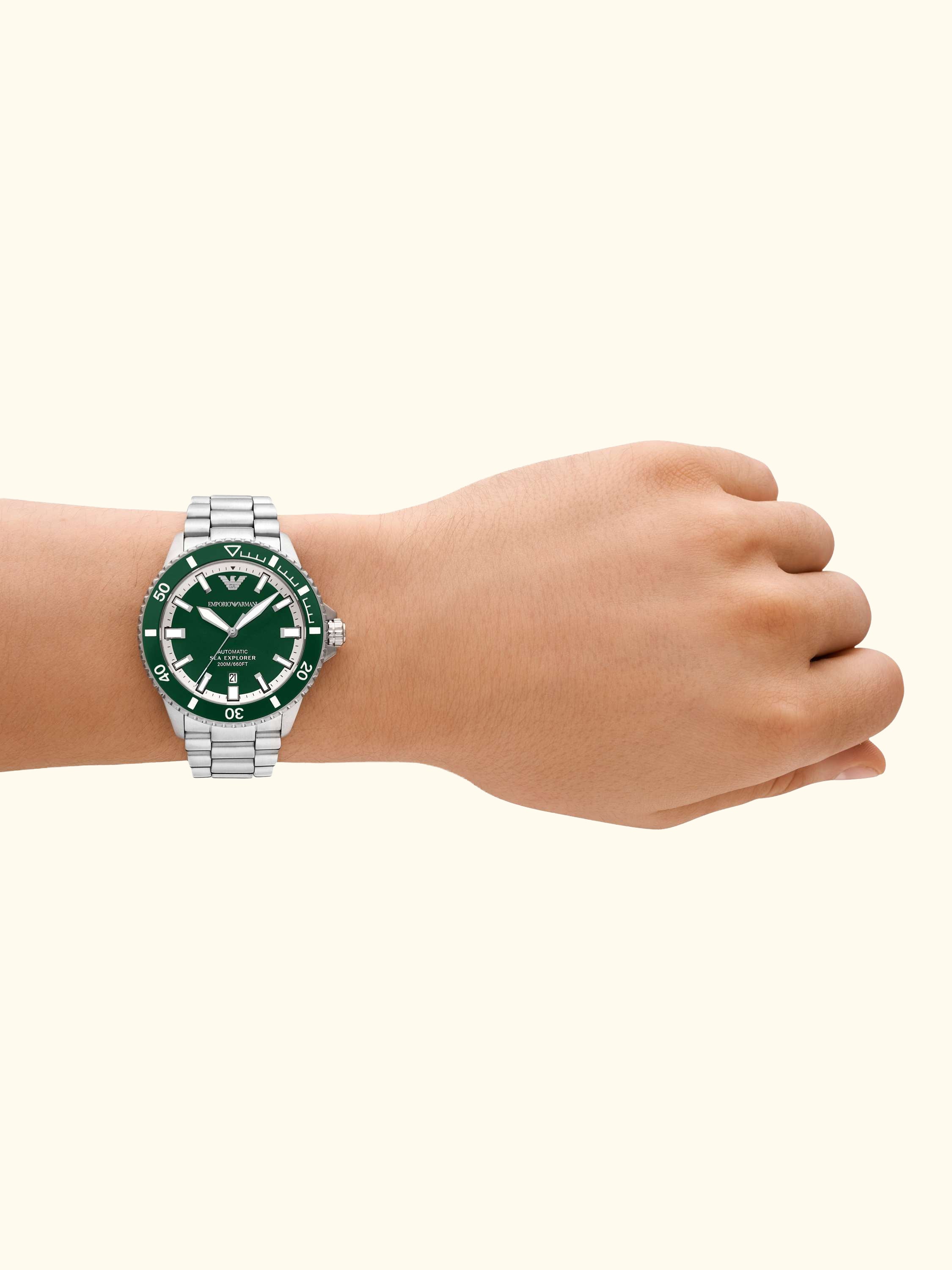 AR60088 Men's Sea Explorer Bracelet Watch, Green