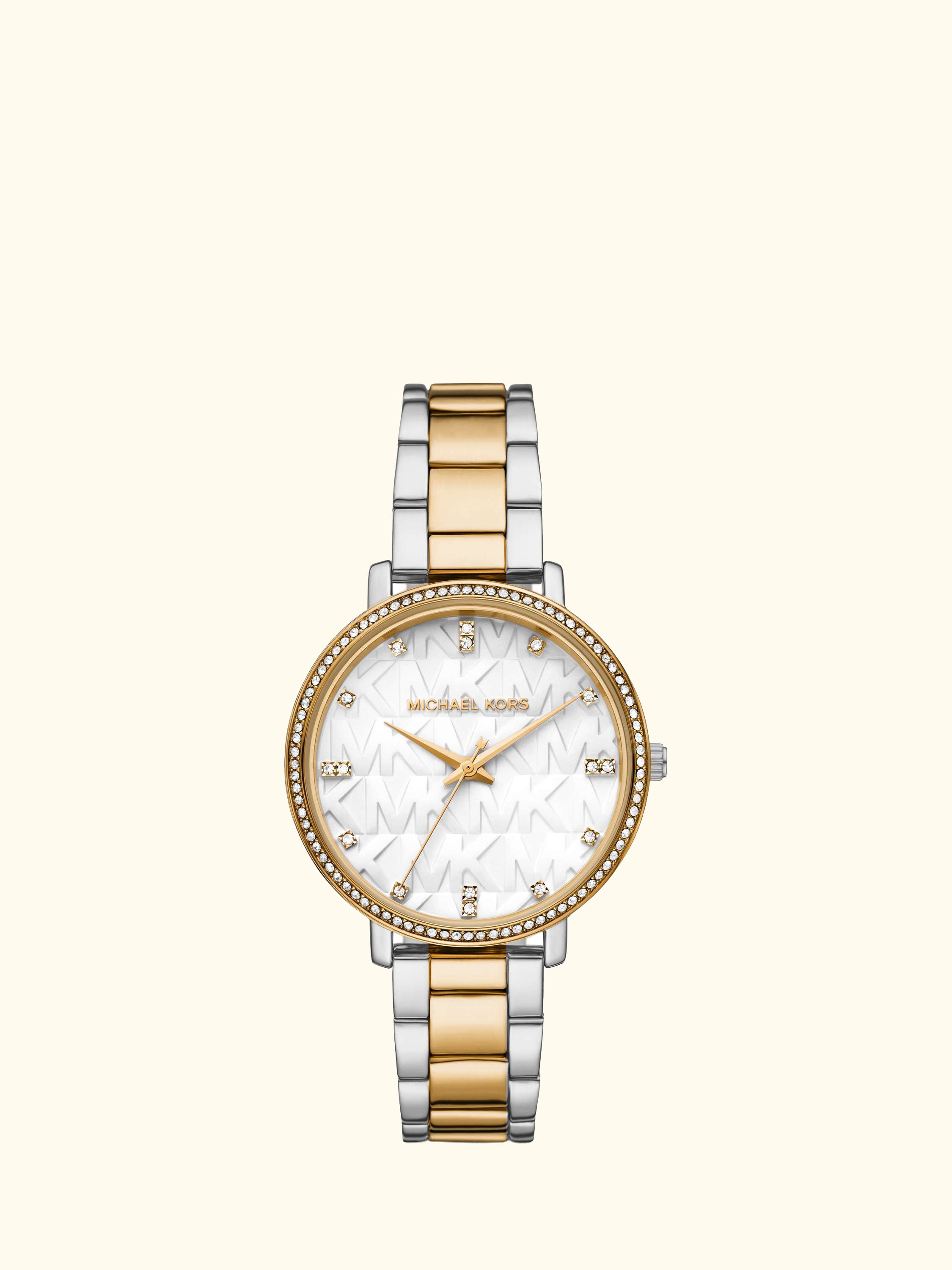 MK4918 Pyper Stainless Steel Cubic Zirconia Bracelet Watch