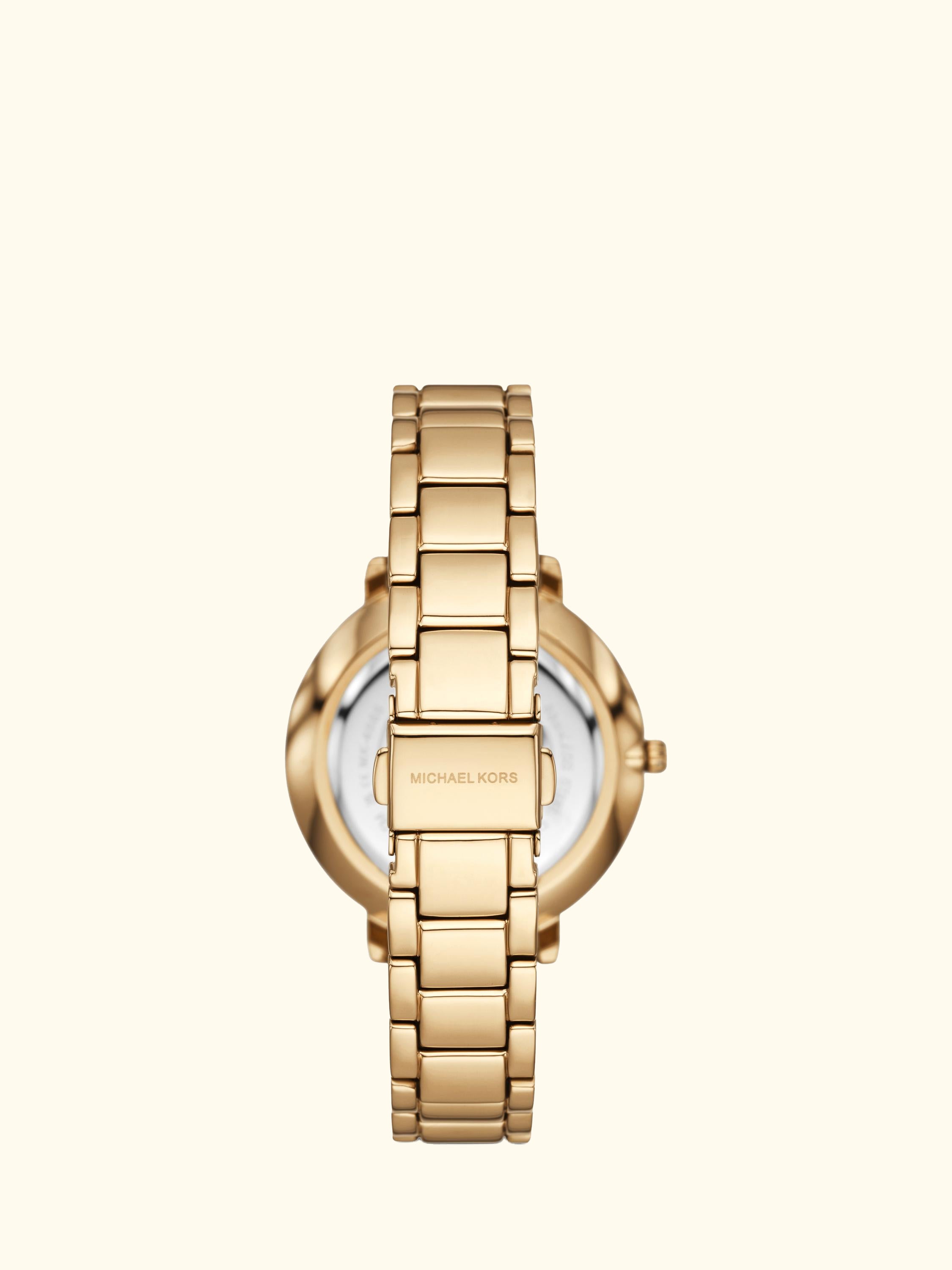 MK4919 Pyper Stainless Steel Cubic Zirconia Bracelet Watch, Gold