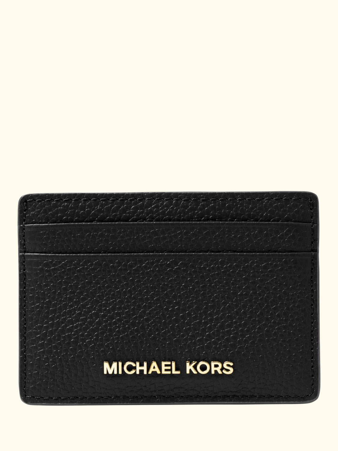 Jet Set Leather Card Holder, Black