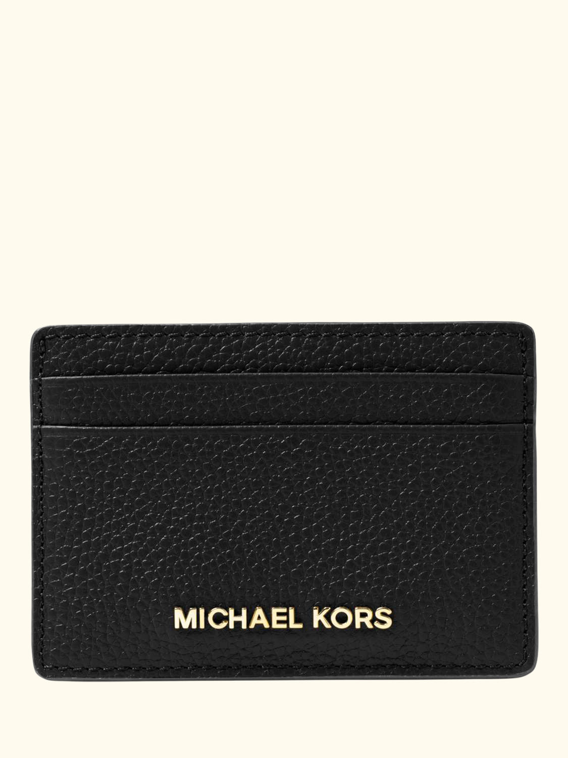 Jet Set Leather Card Holder, Black
