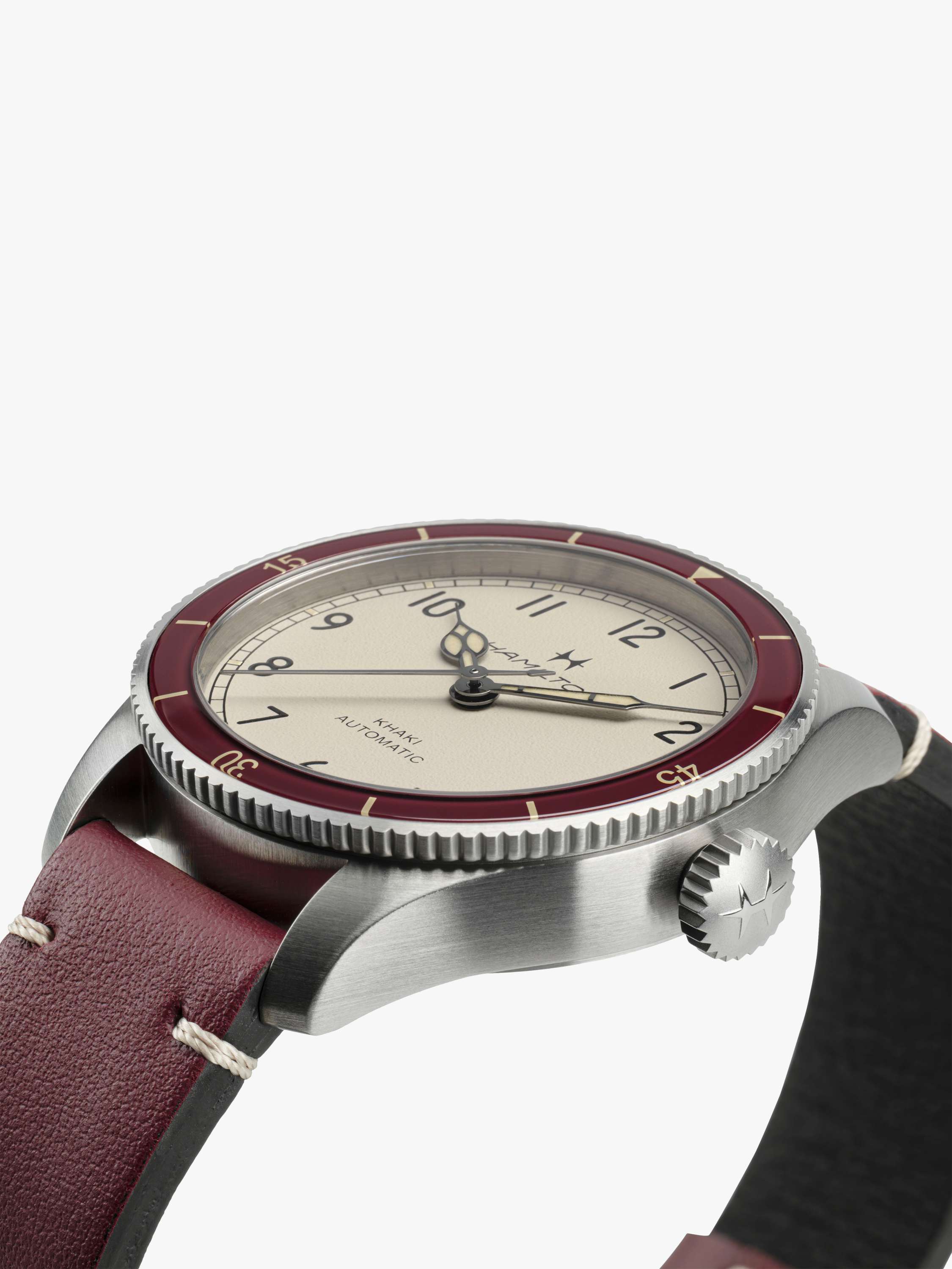 H76265810 Unisex Aviation Pilot Pioneer Leather Strap Watch