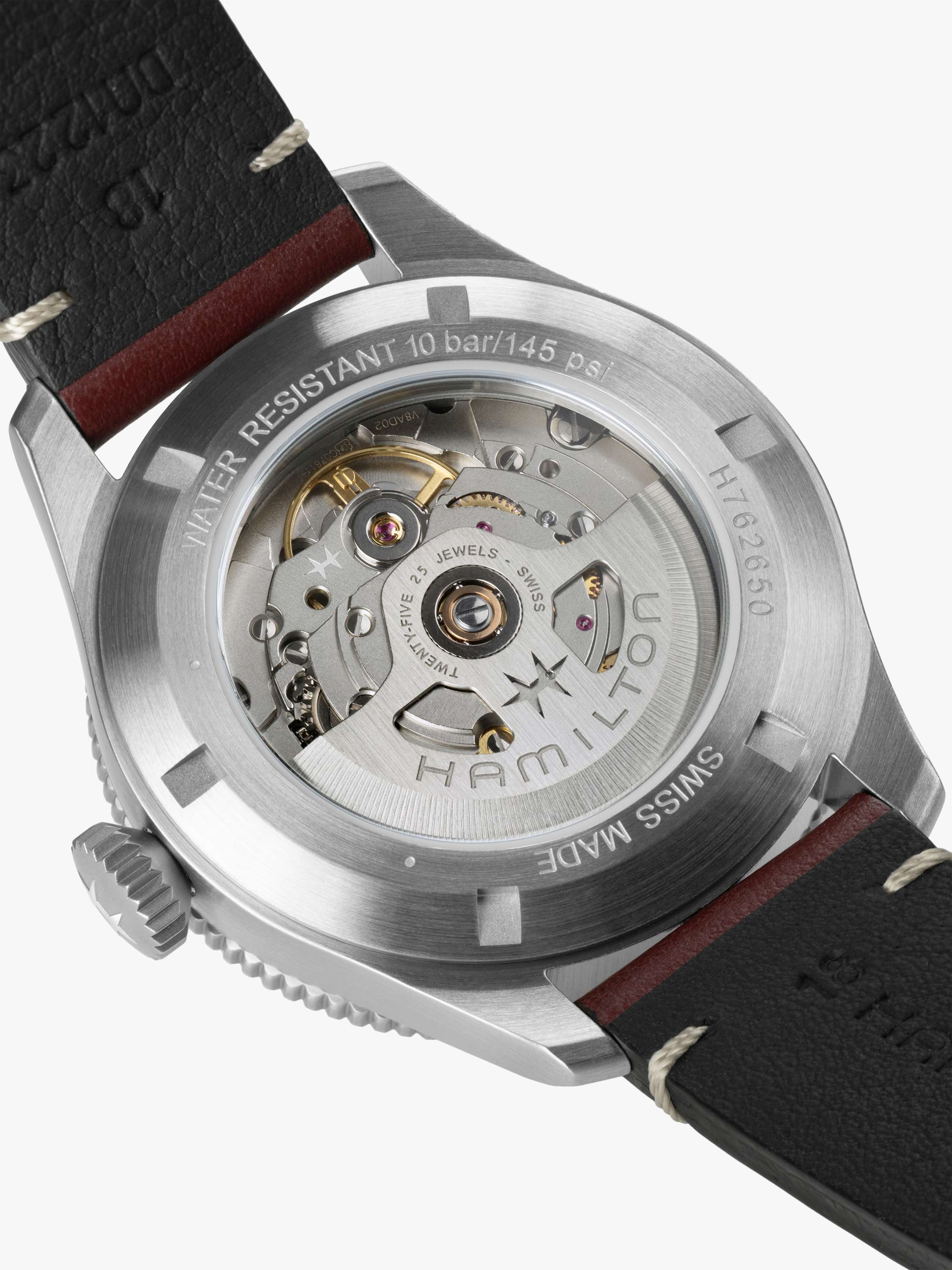 H76265810 Unisex Aviation Pilot Pioneer Leather Strap Watch