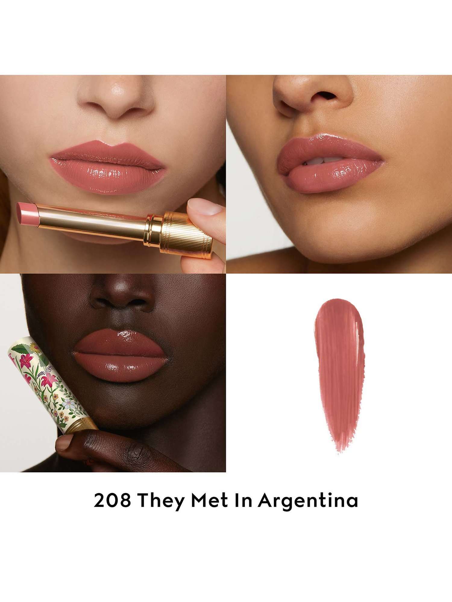 Flora Gorgeous Gardenia Rouge De Beauté Brillant Limited Edition Lipstick, 208 They Met In Argentina