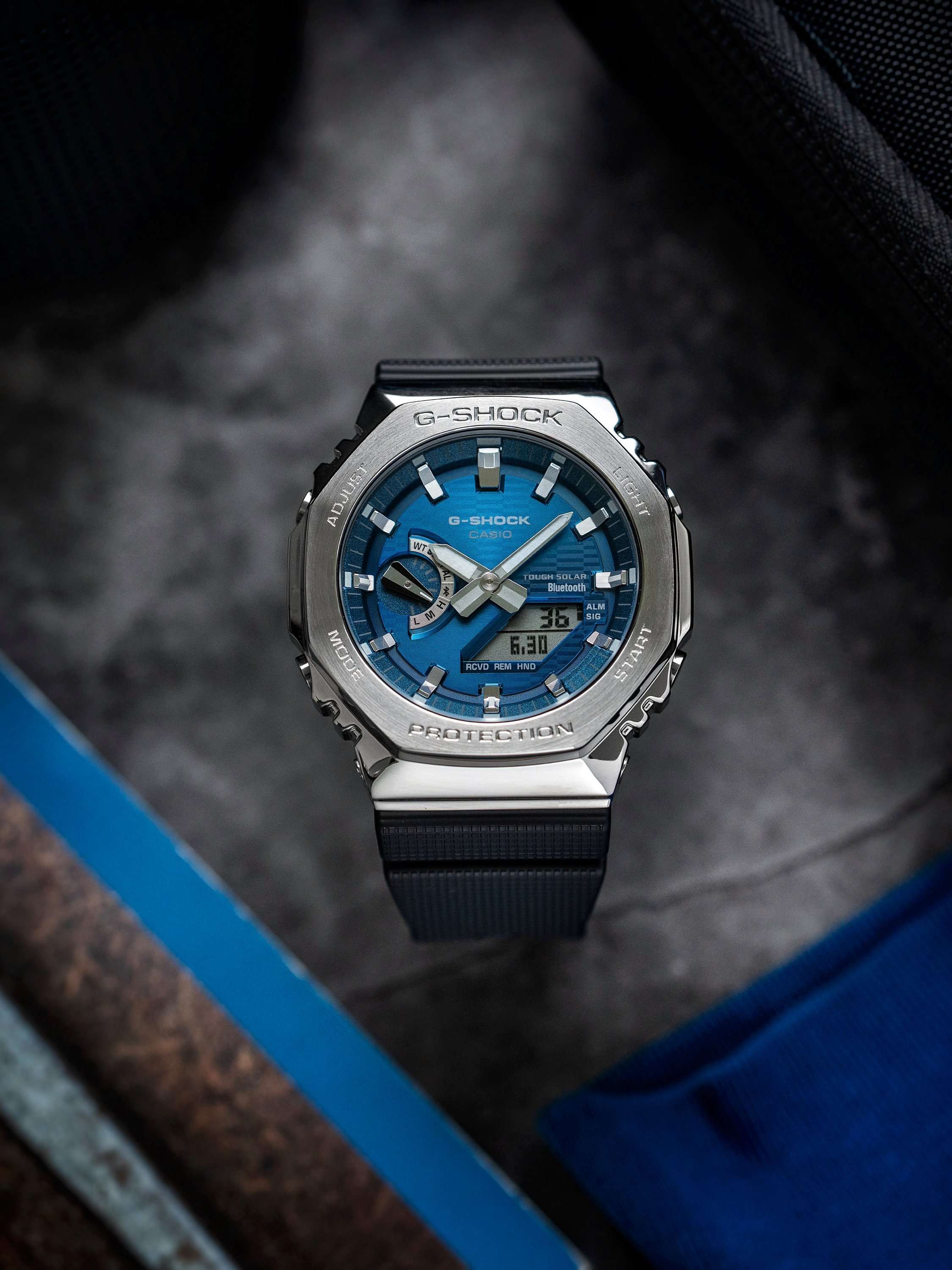 GBM-2100A-2BER Men's Solar Watch, Blue