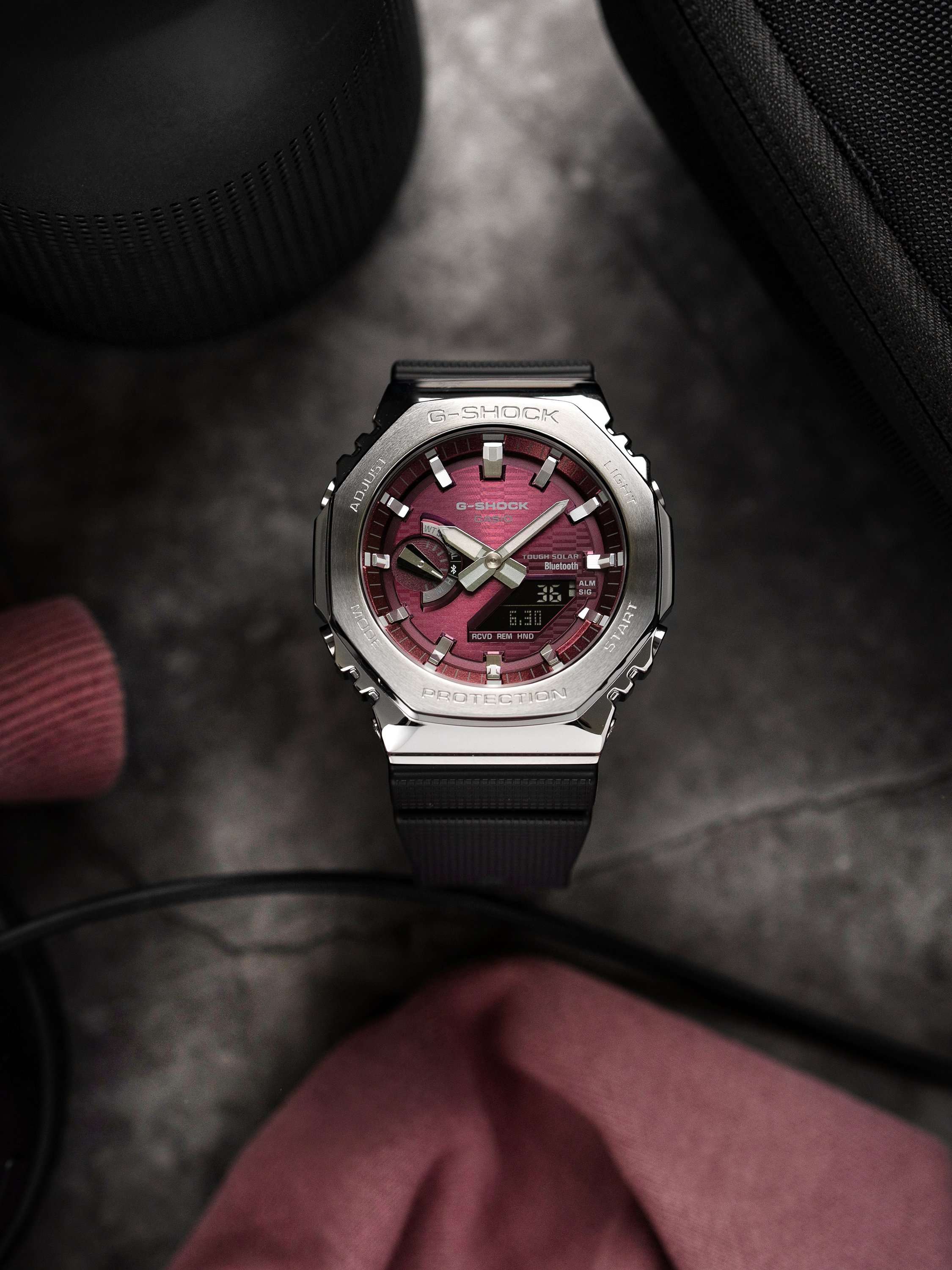 GBM-2100A-4BER Men's Solar G-Shock Watch, Pink