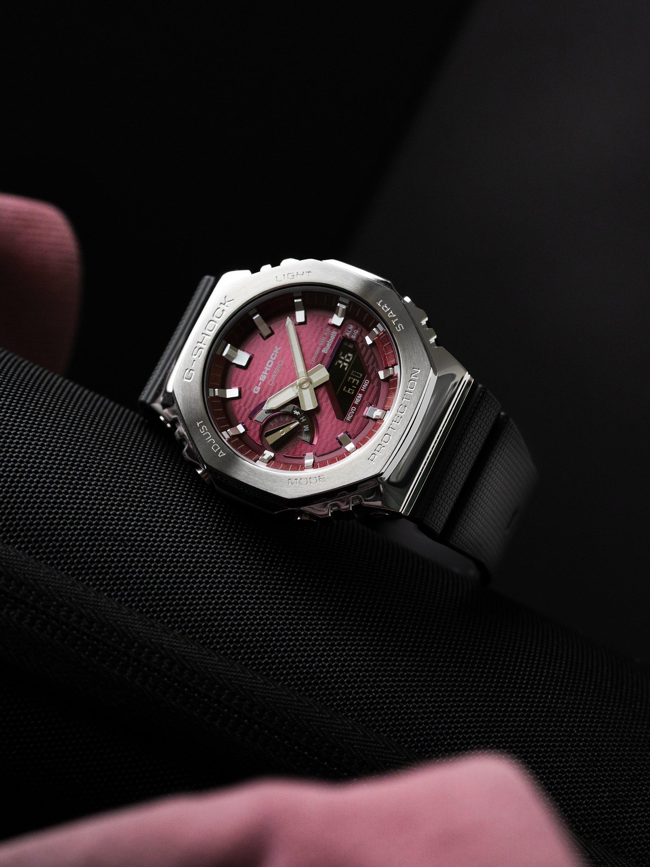 GBM-2100A-4BER Men's Solar G-Shock Watch, Pink