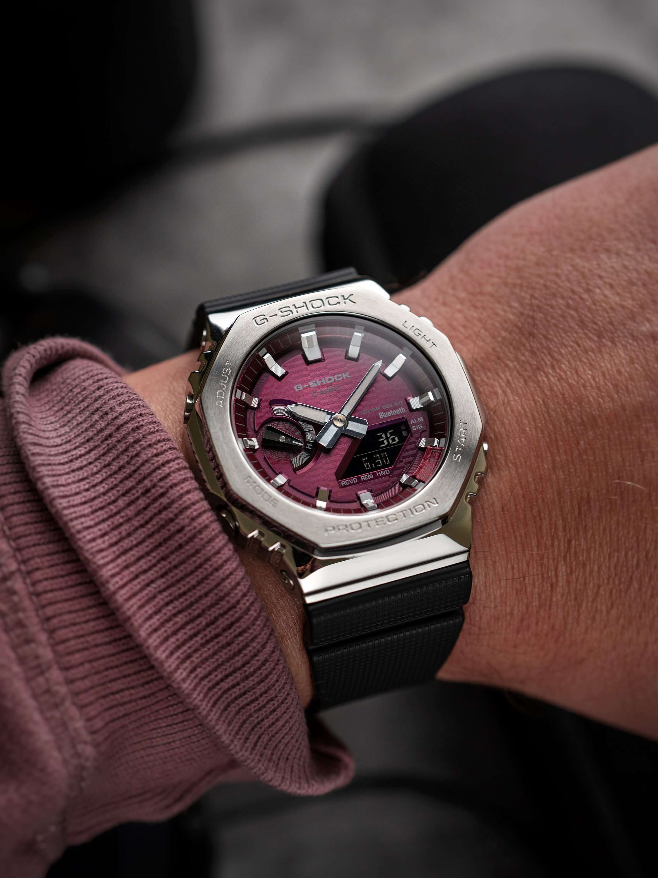 GBM-2100A-4BER Men's Solar G-Shock Watch, Pink