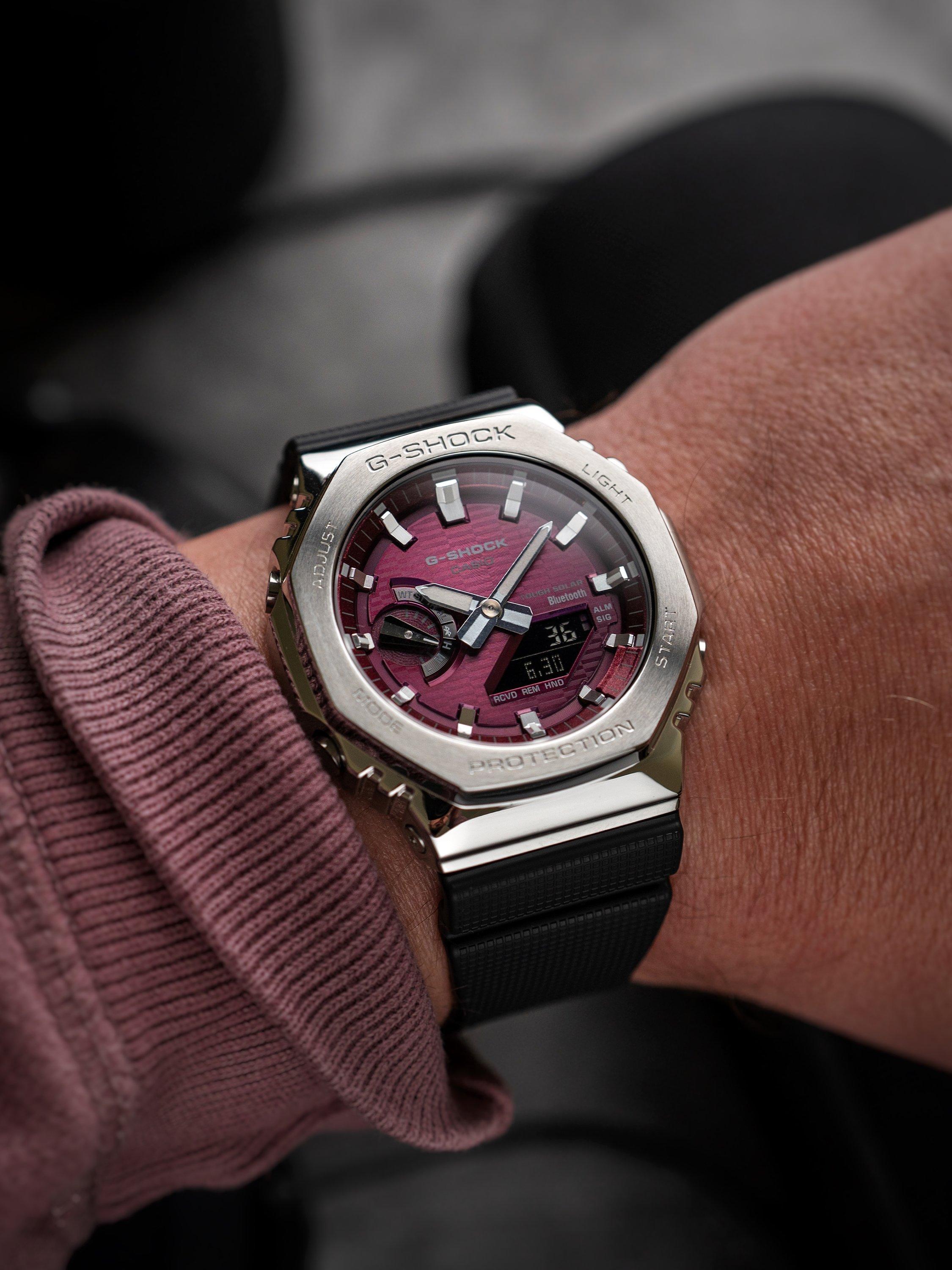 GBM-2100A-4BER Men's Solar G-Shock Watch, Pink